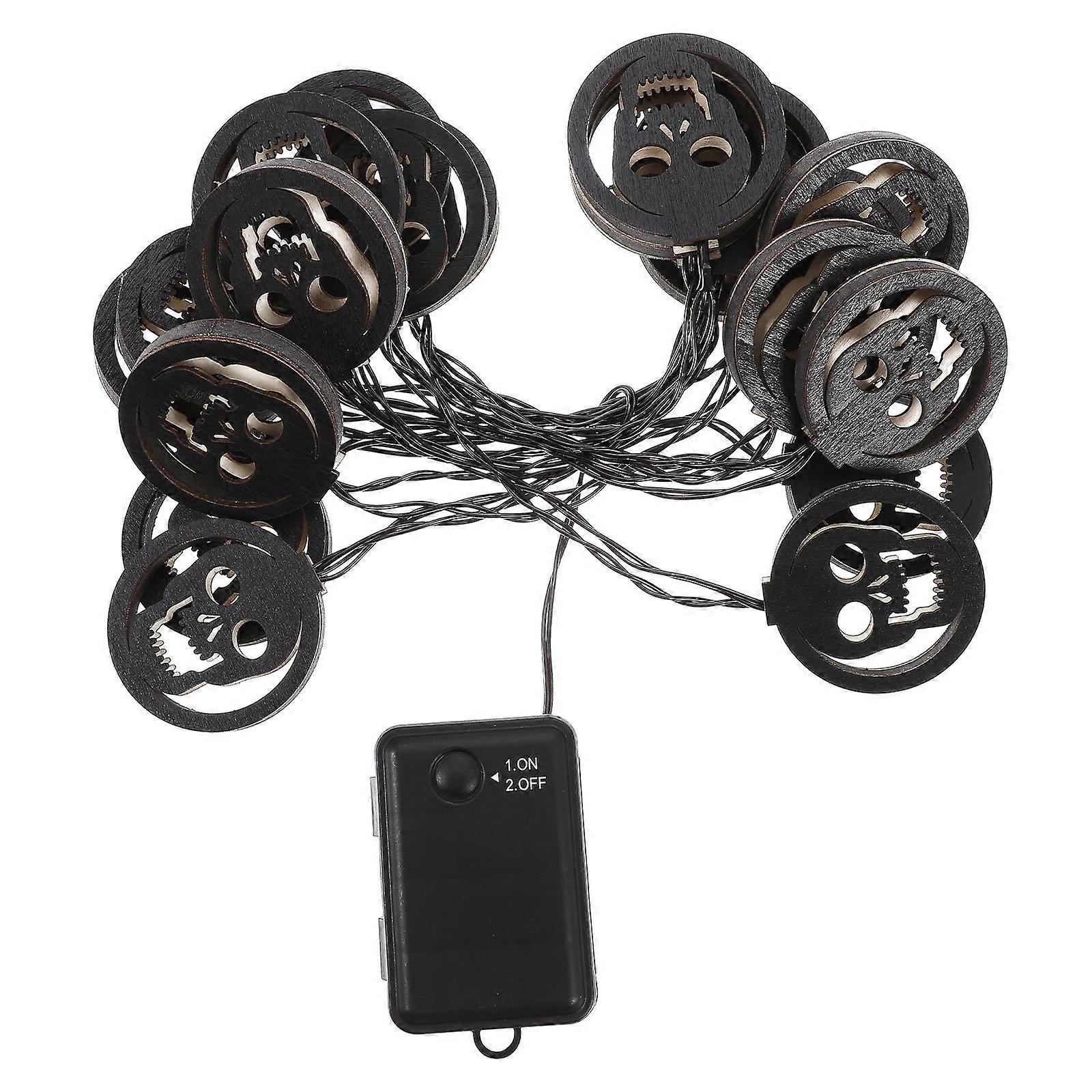 Decorative String Light Halloween Party Skull Shape Low Consumption Battery Powered Multi Material 1Pcs