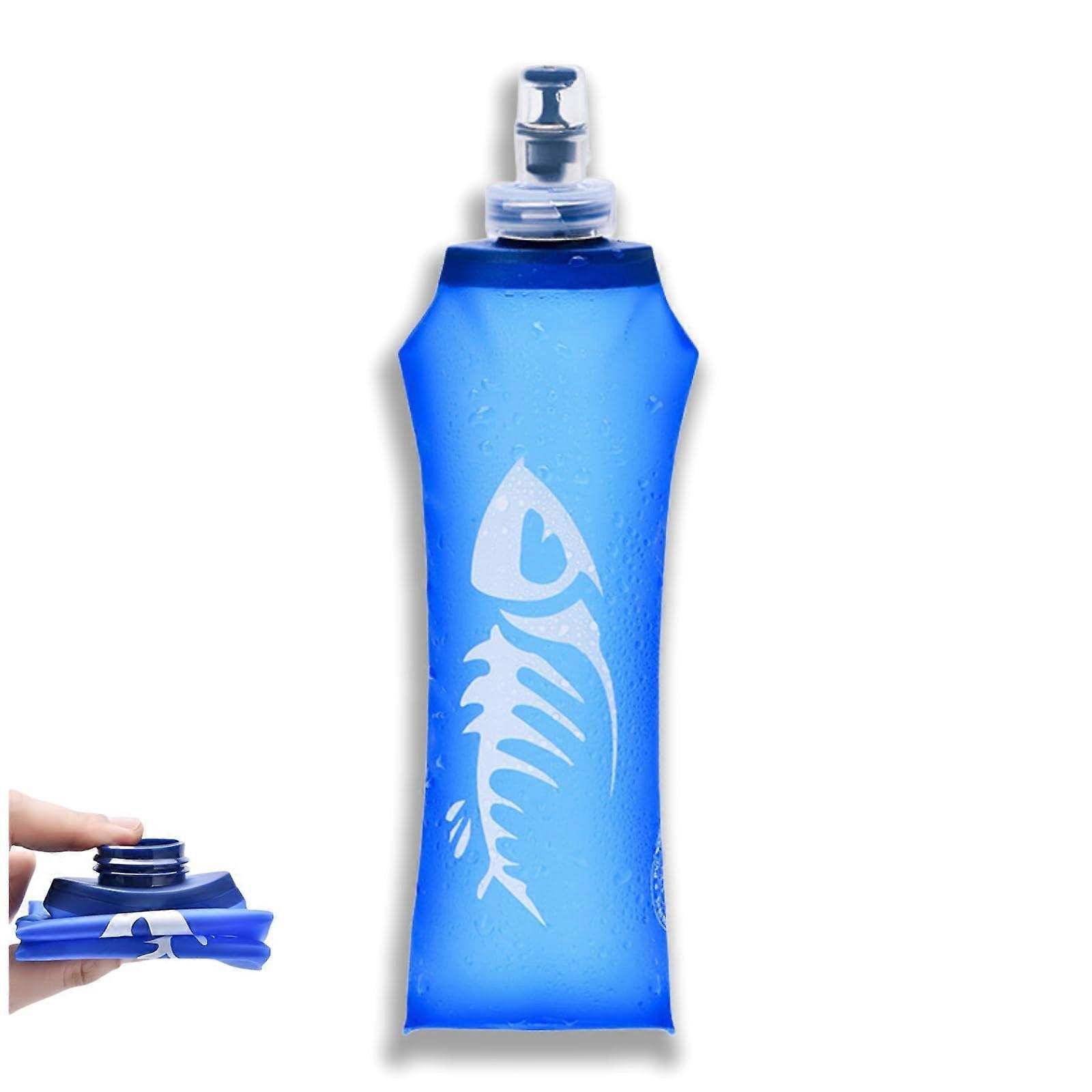 Soft Flask Collapsible Water Bottle 250ml Capacity Silicone Running Bottle Foldable Hydration Pack