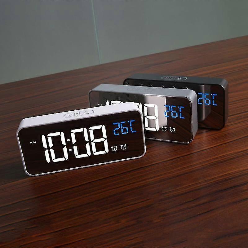 Multifunctional USB Rechargeable LED Digital Display Screen Snooze Alarm Clock