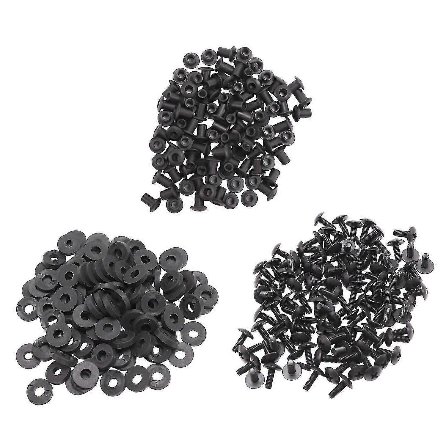 100Pcs Lok Screw Set with Washer for DIY Kydex Sheath Hand Tool Parts - Chicago Screw Set