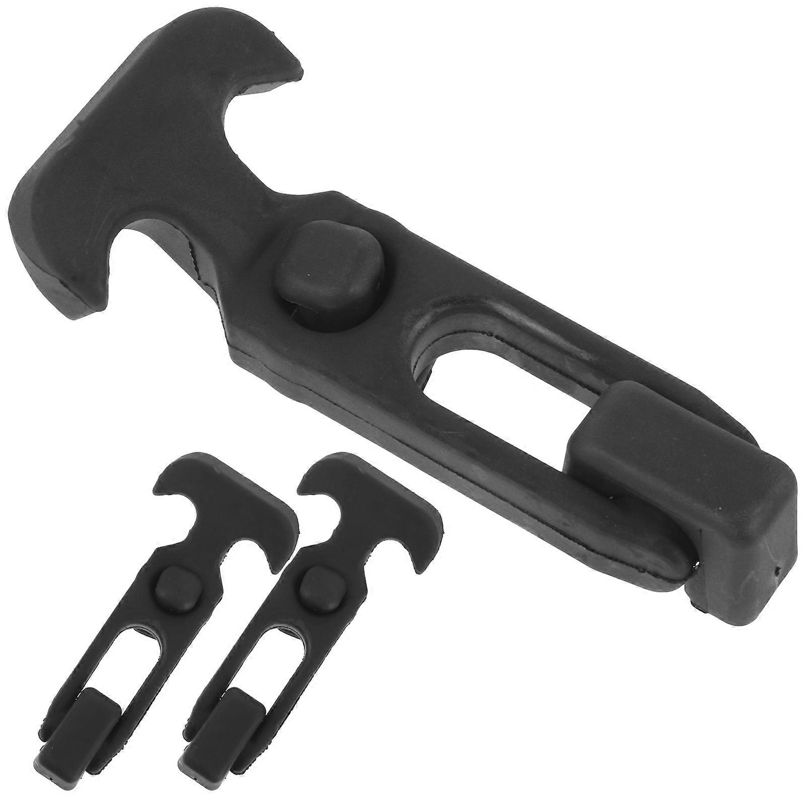 Rubber T-handle Hasp Latches for Toolboxes Black Durable Vibration-absorbing 3pcs