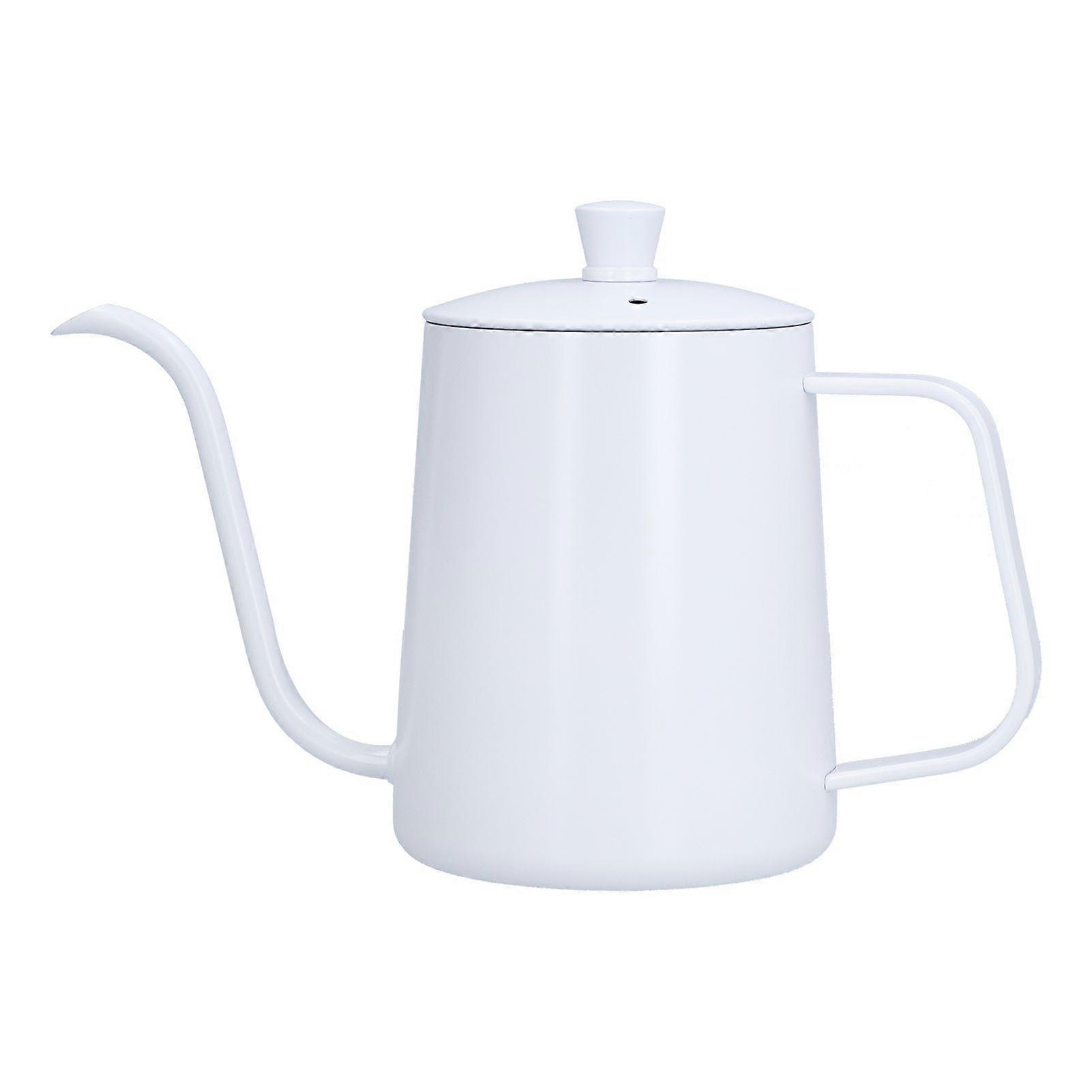 Coffee Kettle Stainless Steel Mini Portable White Thin Mouth Pour Over Kettle for Travelling Camping Tea Coffee