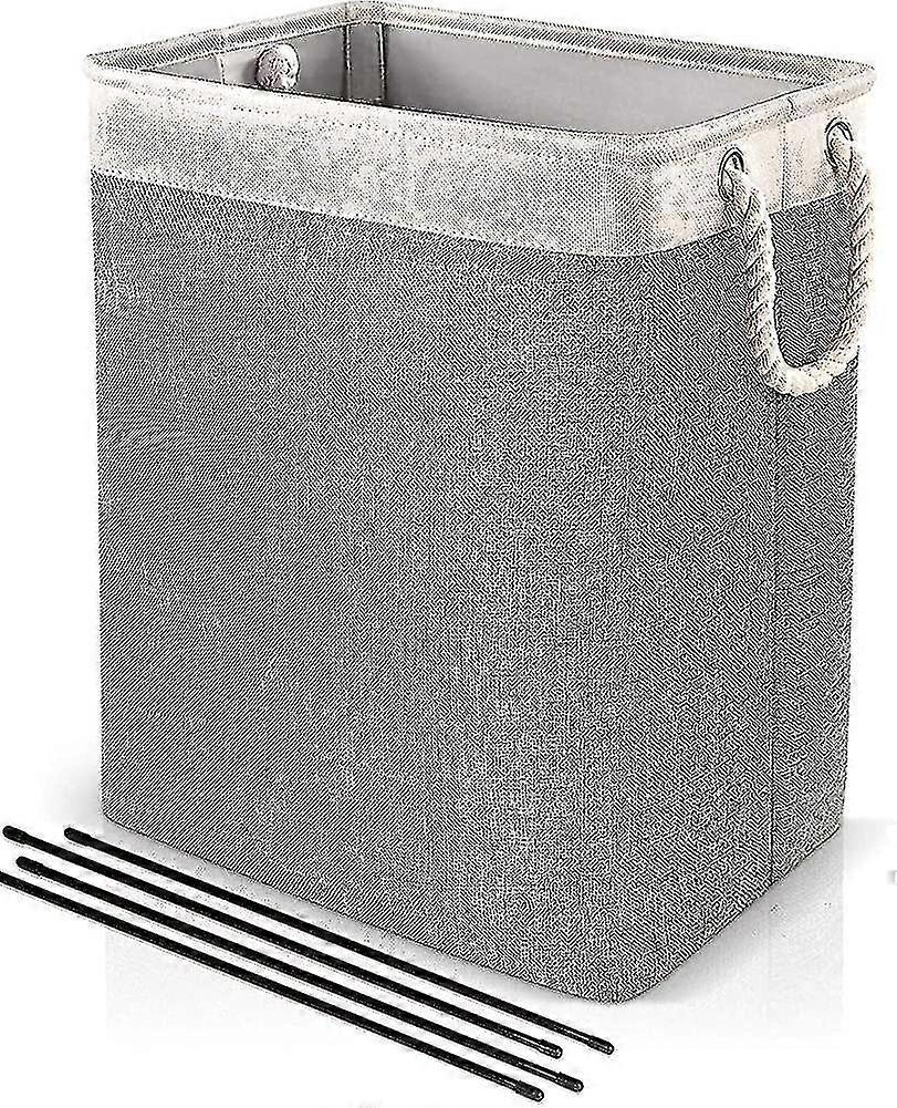 Laundry Basket With Handles, Collapsible Linen Laundry Hamper Cloth...