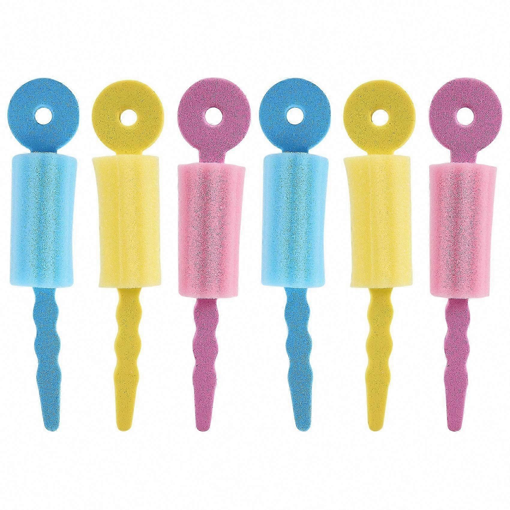6 PCS Hair Curlers Soft Sponge Rollers DIY Styling Tools for Women