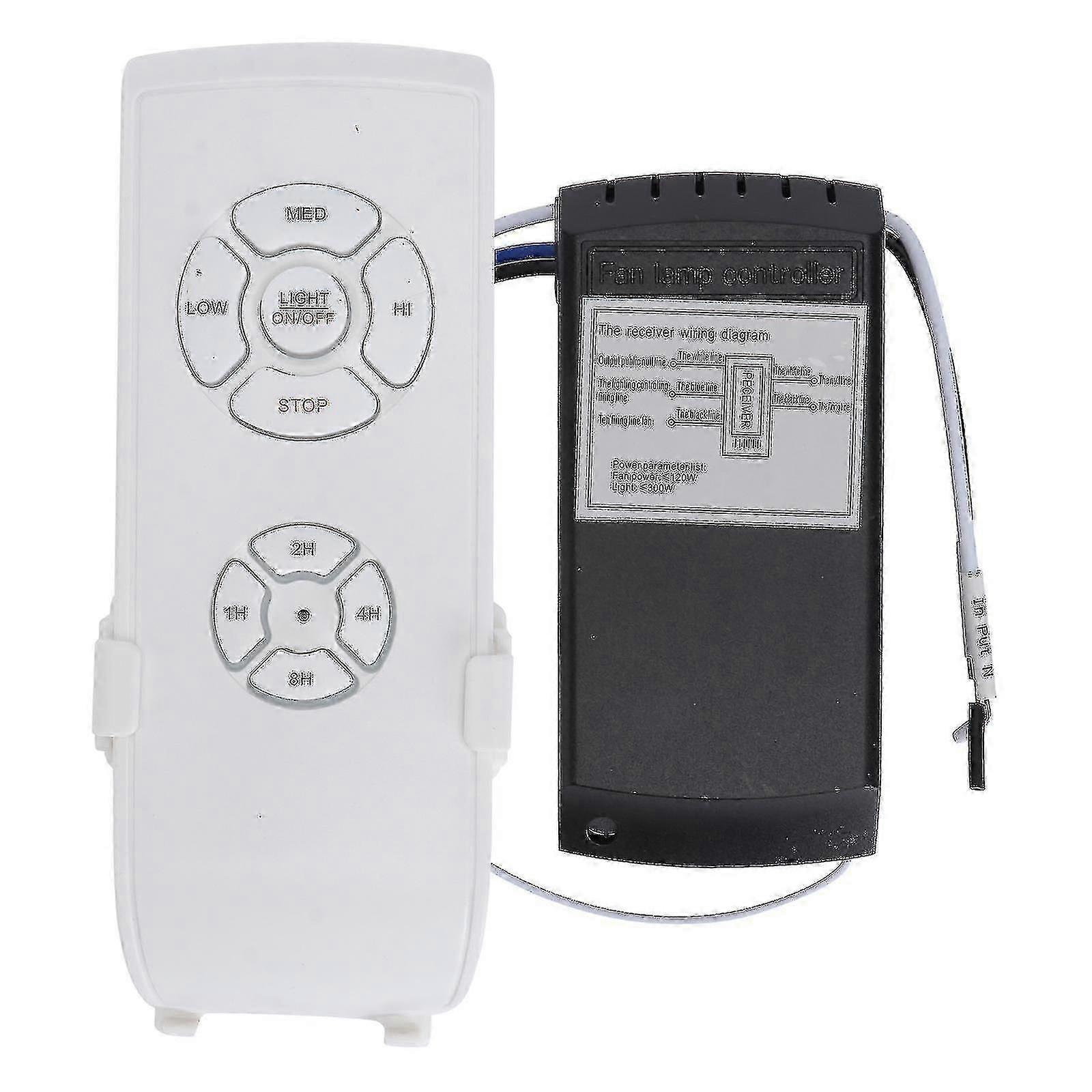 Yyh Universal Wireless Ceiling Fan Lamp Controller Kit Intelligent Timing Switch Without Battery For Home Hotel Office FT