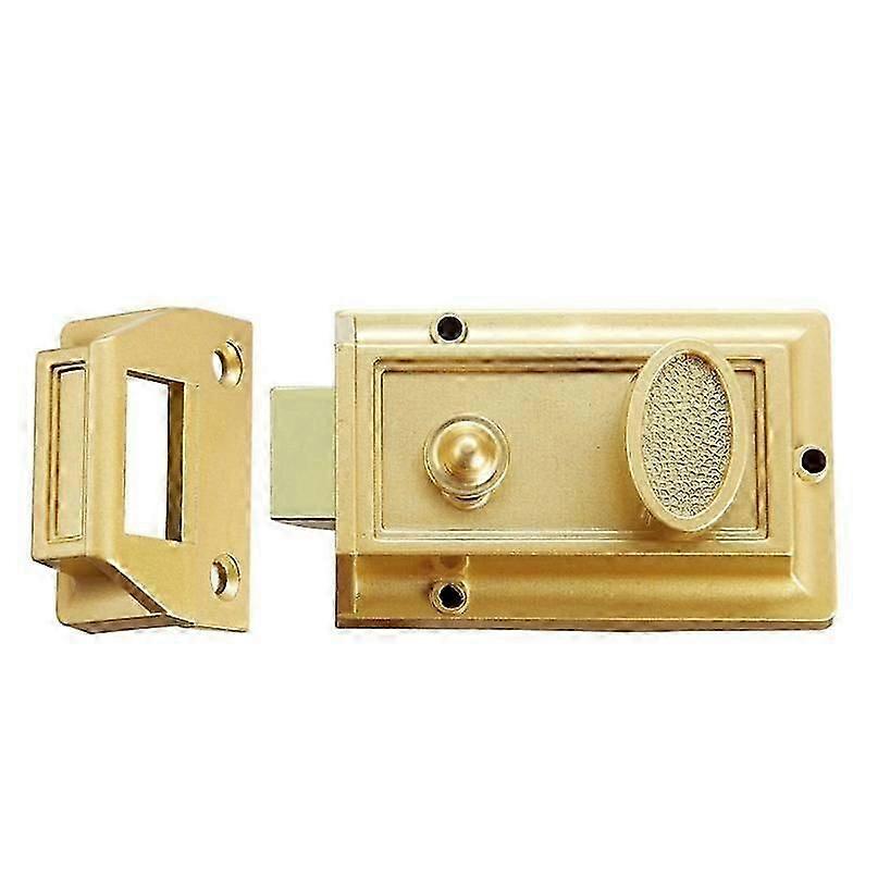 2025 Night Latch and Rim Lock with Key - Gold Finish Antique Style for Traditional UK Homes
