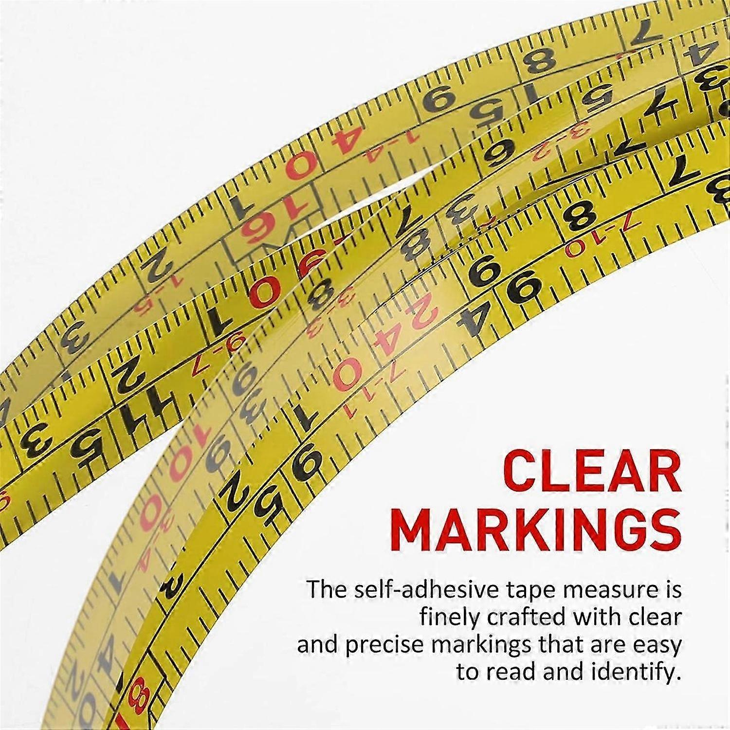2 Rolls Measuring Tape Metric Tape Measure Peel and Stick Ruler Tapes