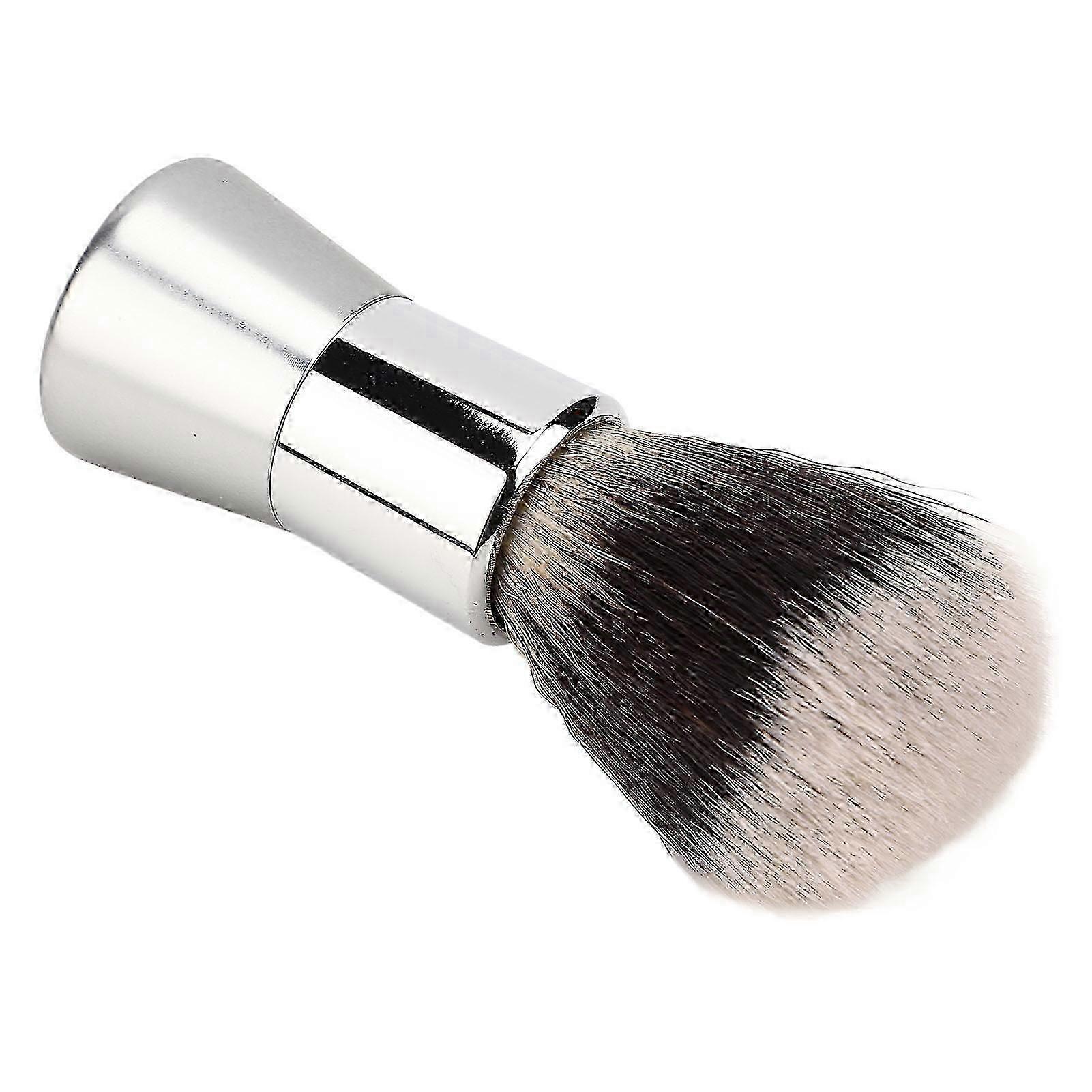Multi-Purpose Nylon Beard Brush with Metal Handle for Men: Travel-Friendly & Home Use
