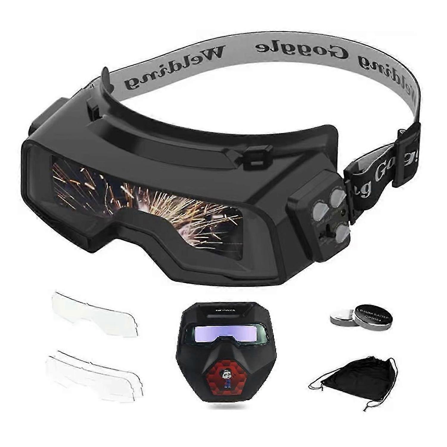 Auto-Dimming Welded Head Goggles,4/5-9/9-13