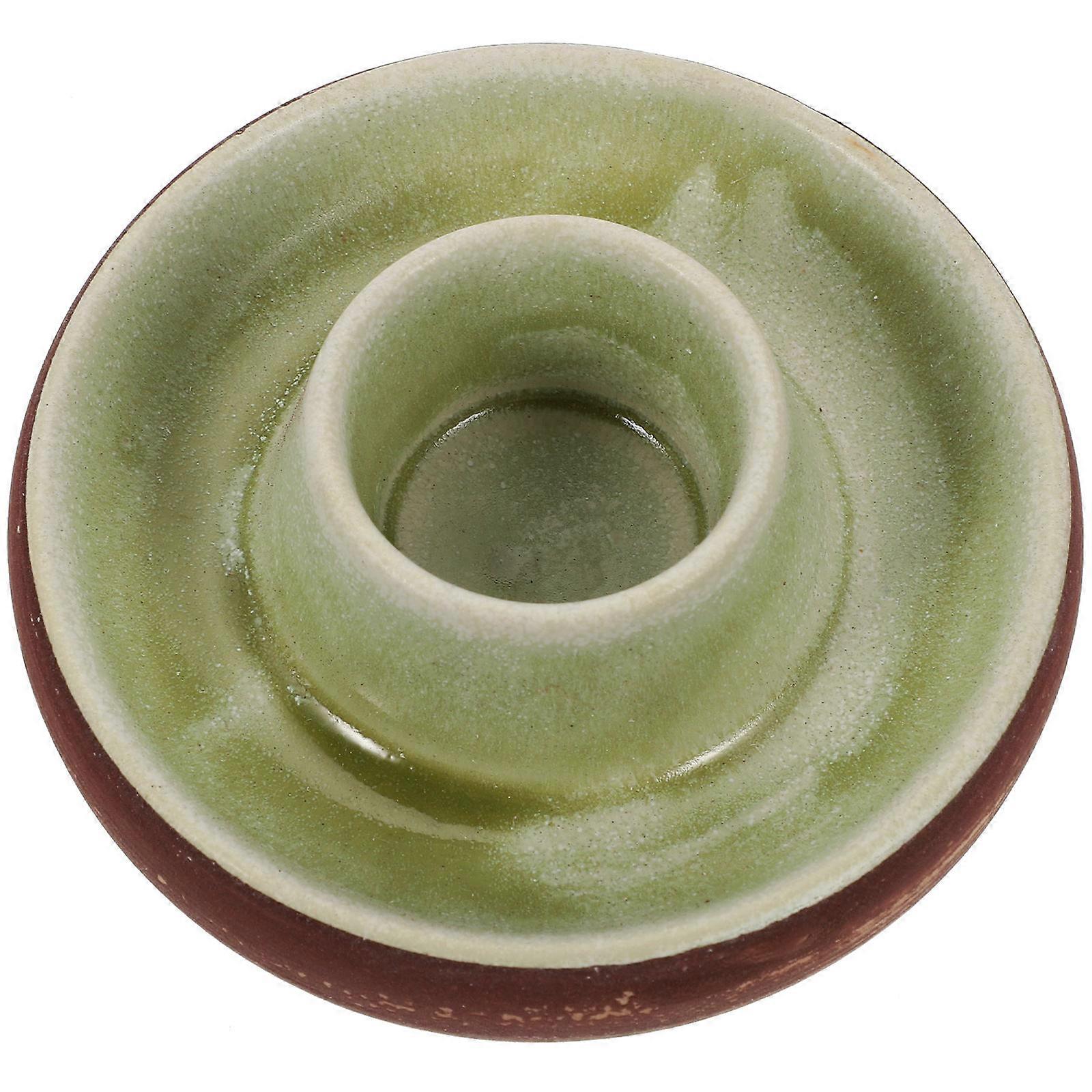 Yellow Ceramic Match Holder for Storage 3Pcs Desktop Match Jar