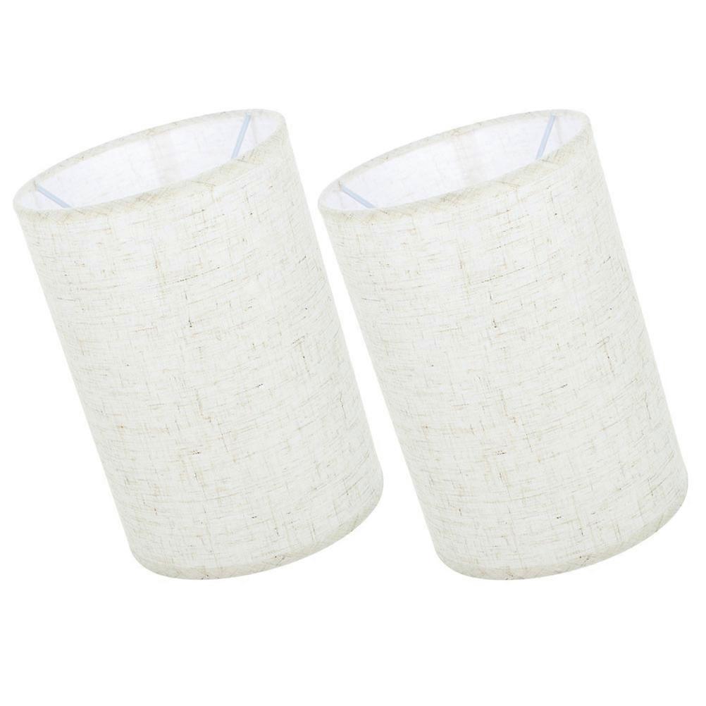 Beige Small Lampshade for Floor Lamp Shade E27 6Pcs Linen Cover