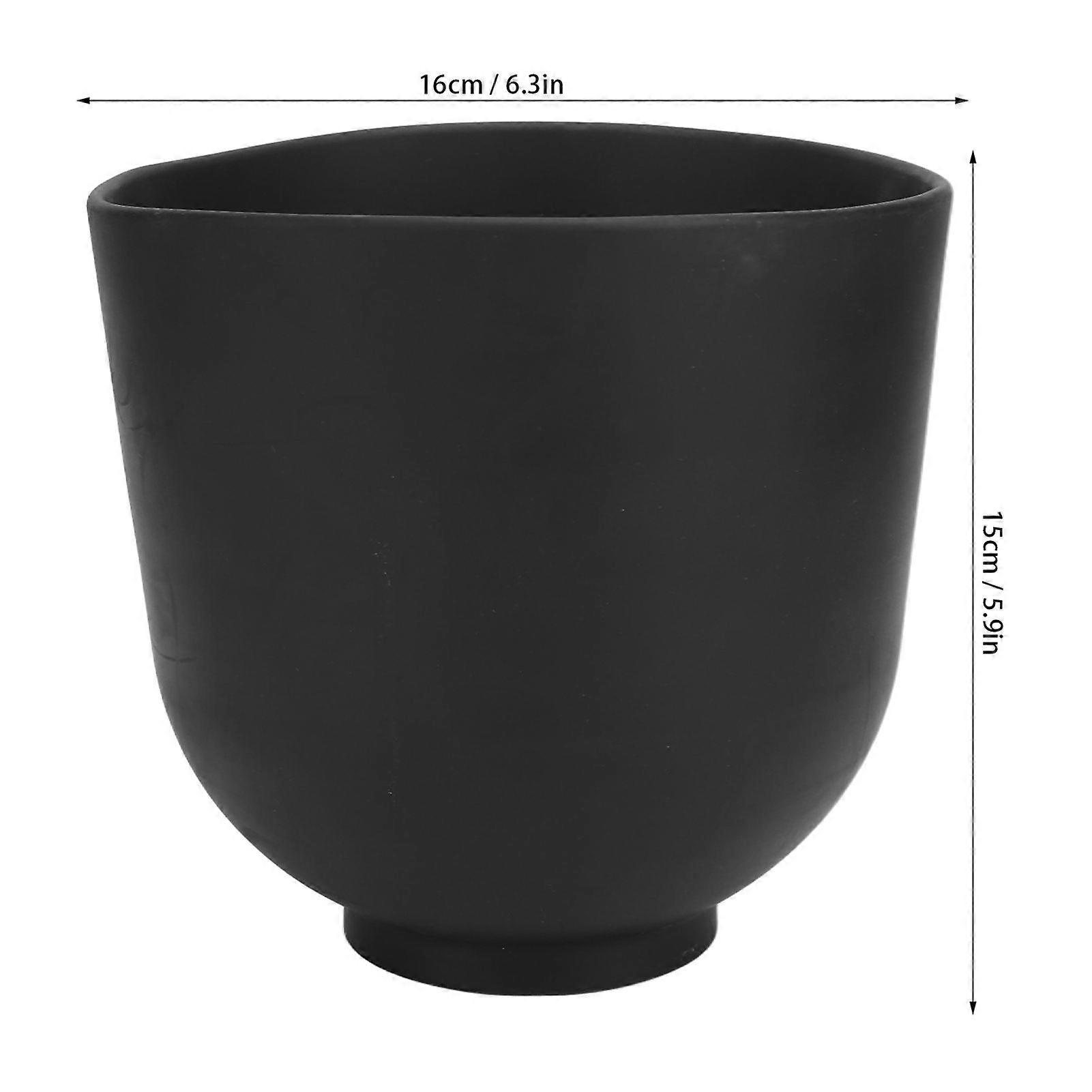 Facial Mixing Bowl DIY Silicone Mixing Pure Color Bowl for Facial Mask Cosmetic Beauty Tool Black
