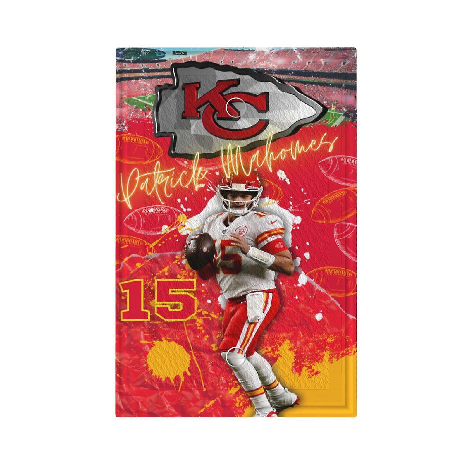 KC Chiefss Switching Lights Single Leather Roman Frame Switch Panel Wall Panel Single Double/Pull Light Switch