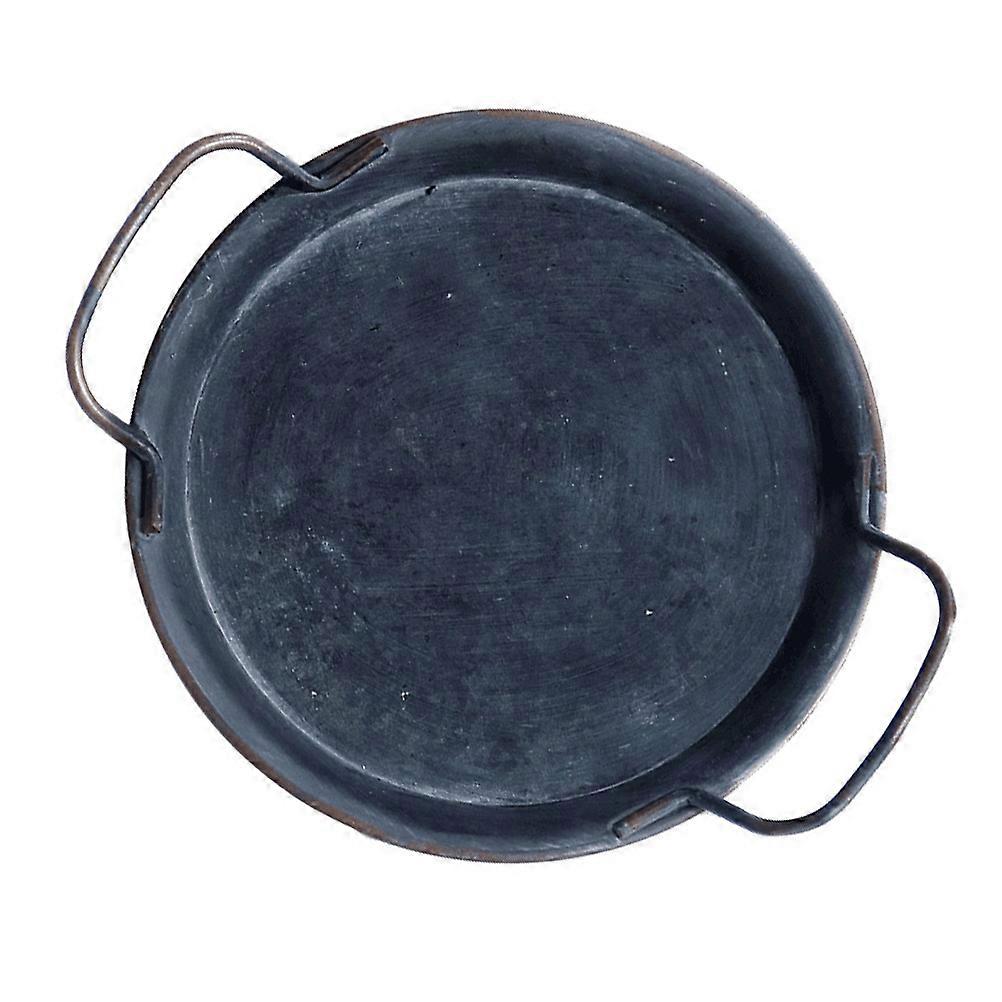 Decorative Table Tray Vintage Iron Storage Tray For Home Use 24x20cm Serving 1Pc