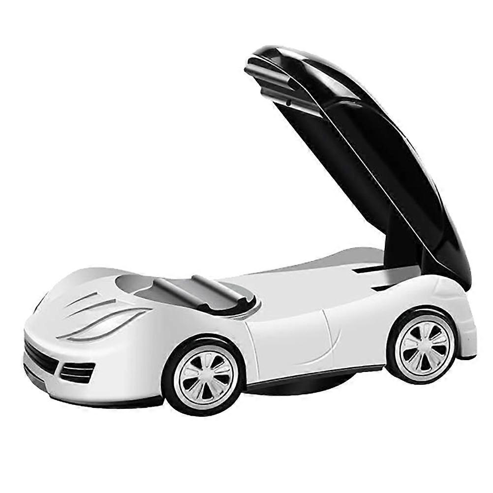 Phone Holder for Car Rotating Vehicle Shape Support Office Pu White with 1Pc