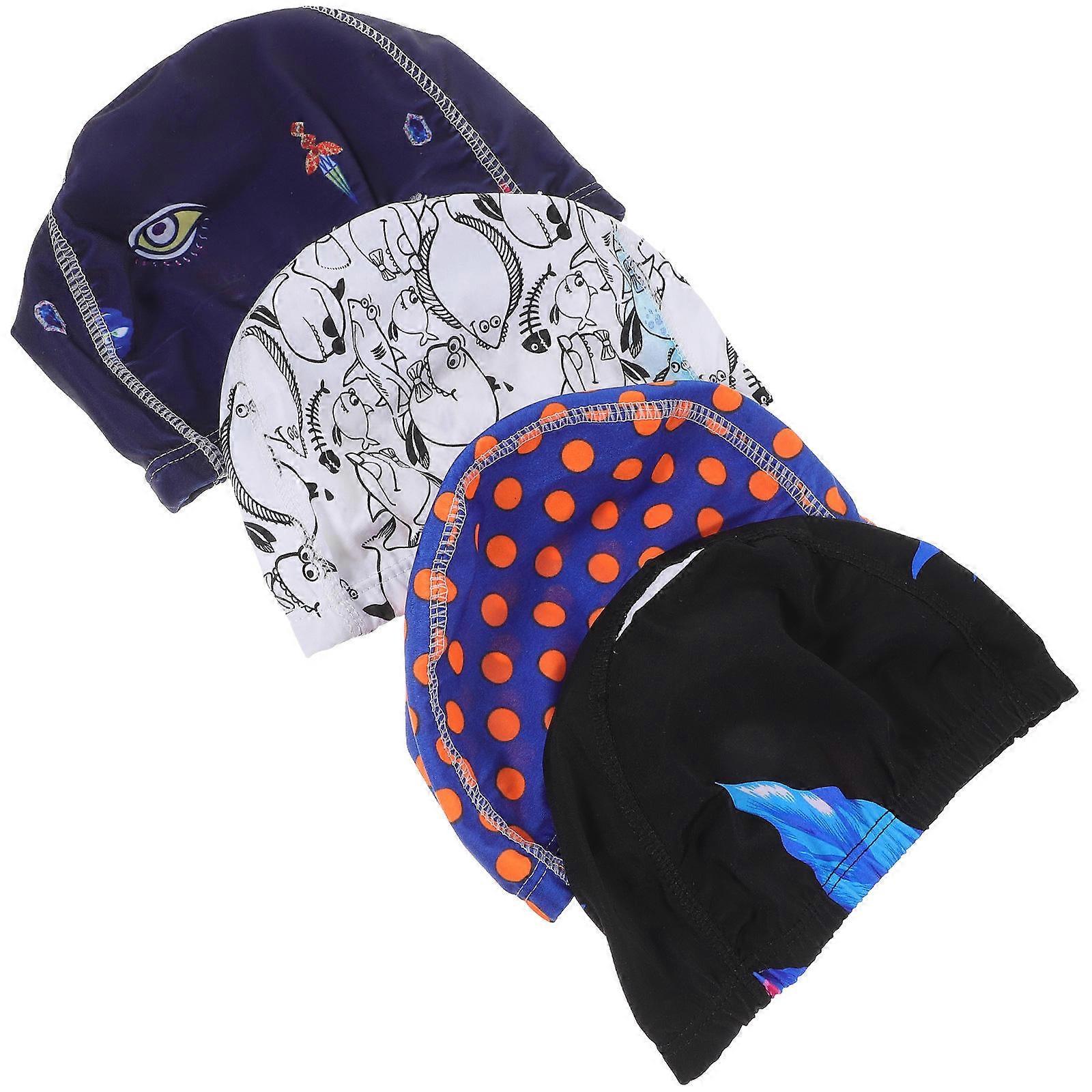 Swimming Caps Nylon Printed Hats for Adults and Children Assorted Hair from Bacteria