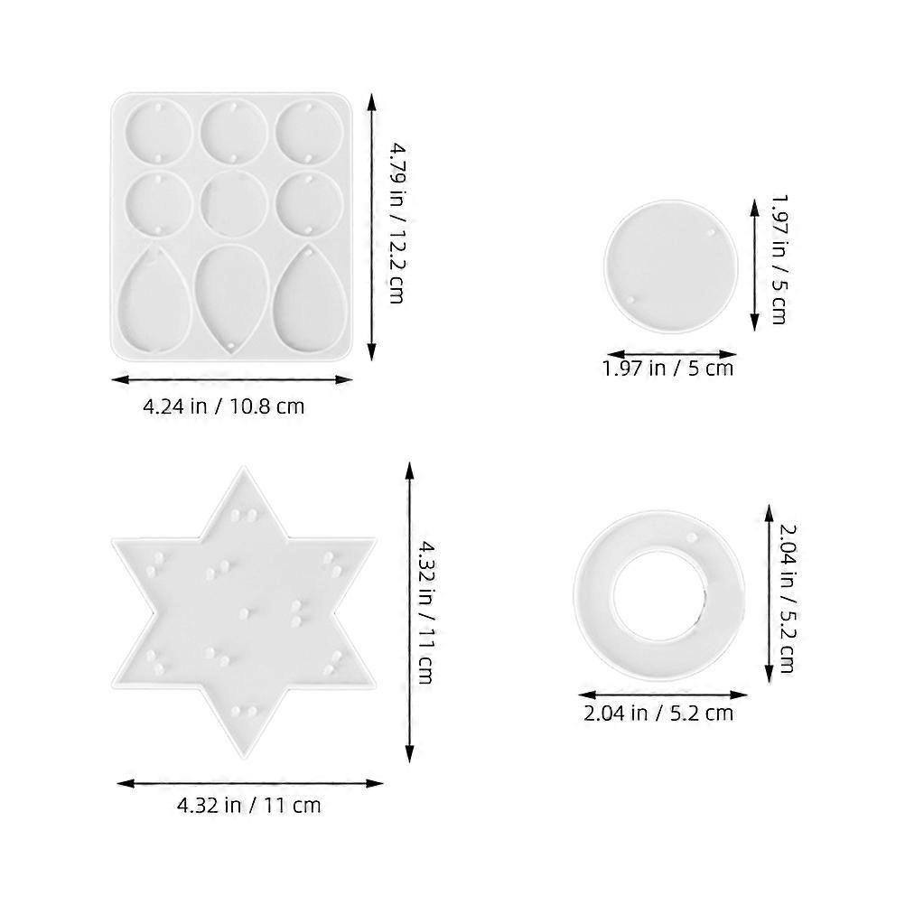 Silicone Wind Chime Mold Set for DIY Wind Chime Making 2 Pieces White