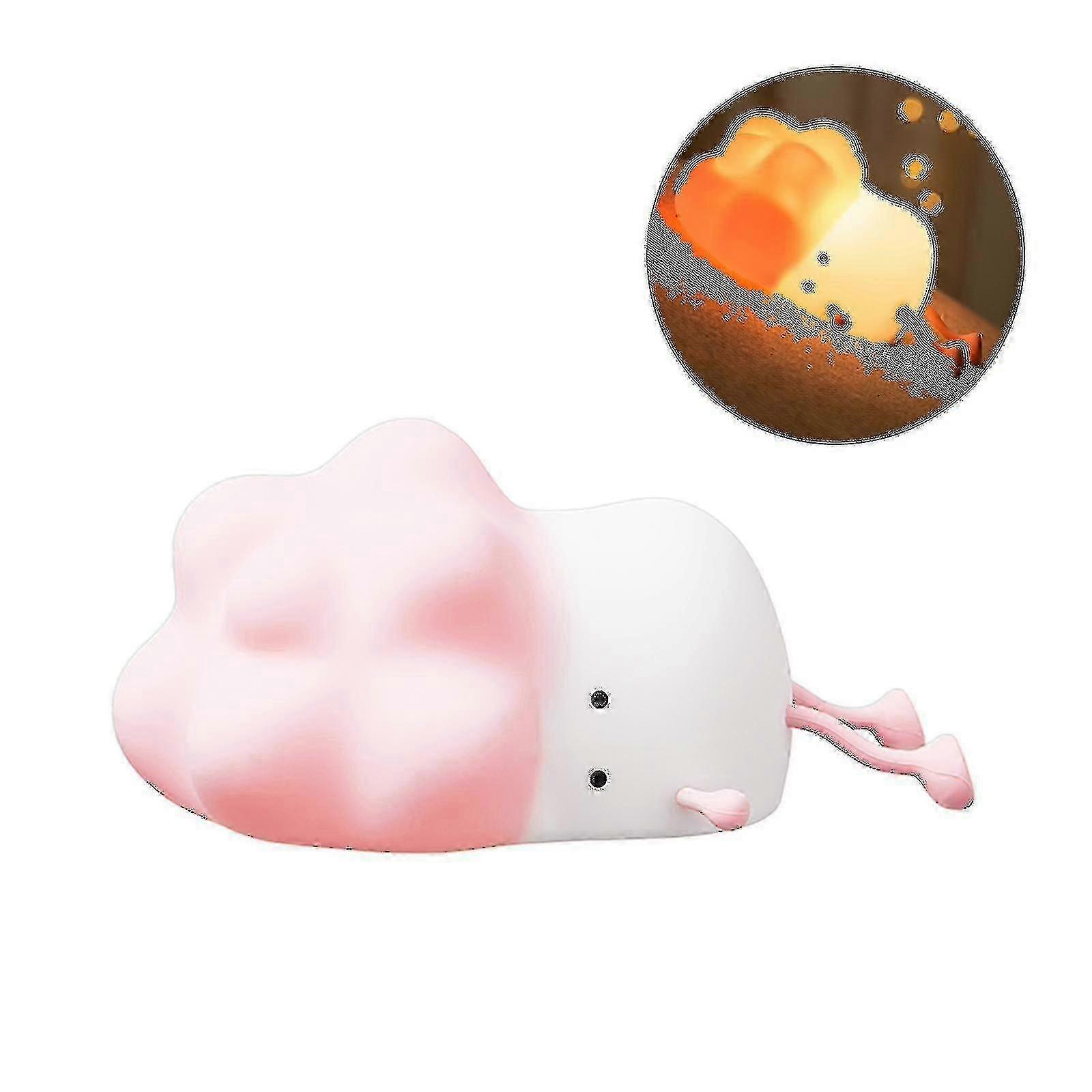 Night Light Children's Bedroom Rechargeable Bedside Lamp Skin-friendly Soft Silicone Lamp Brightness Adjustment