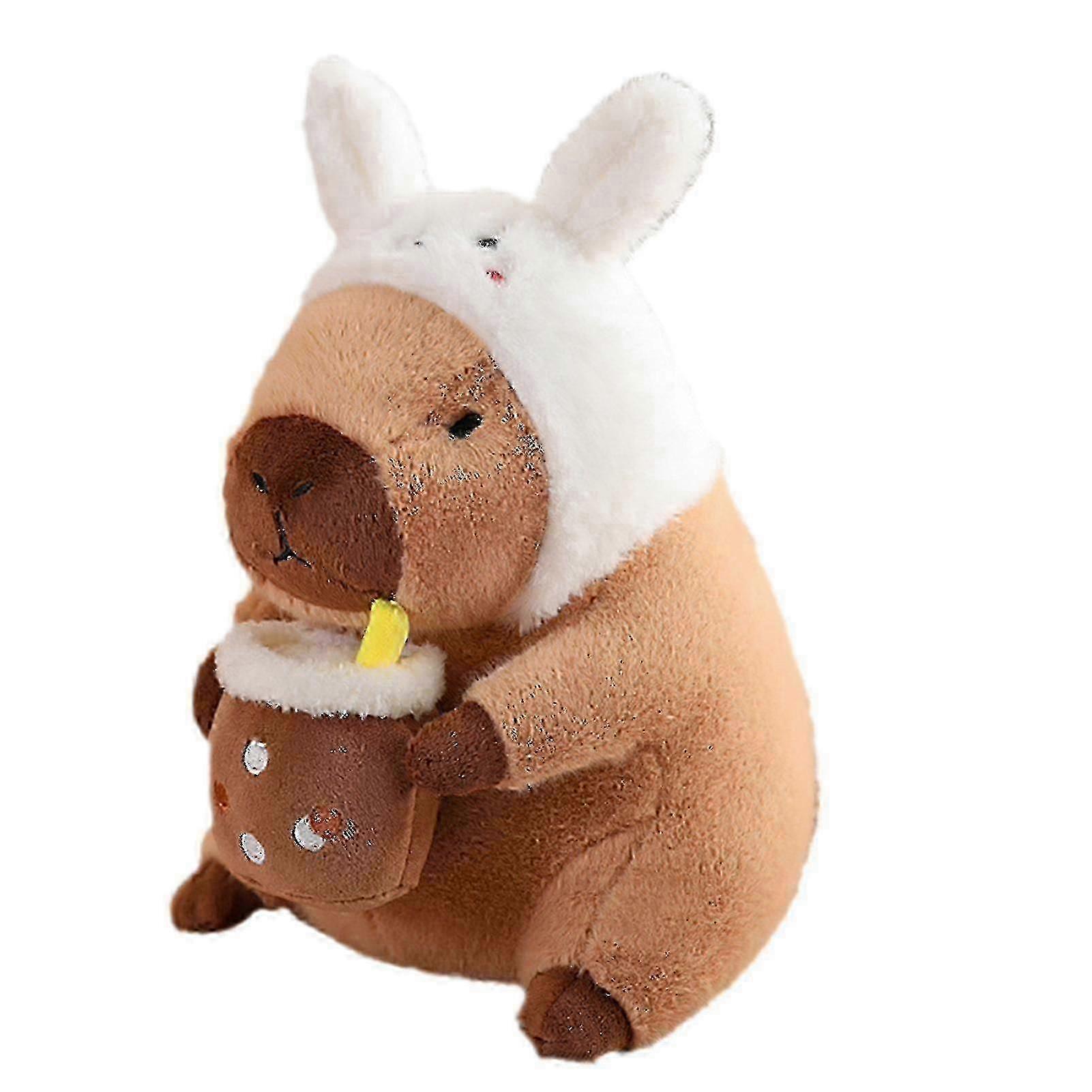 30cm/40cm Capybara Plush Toys Kids Ugly And Cute Stuffed Dolls Hugging Pillow With Removable Head Cover Db