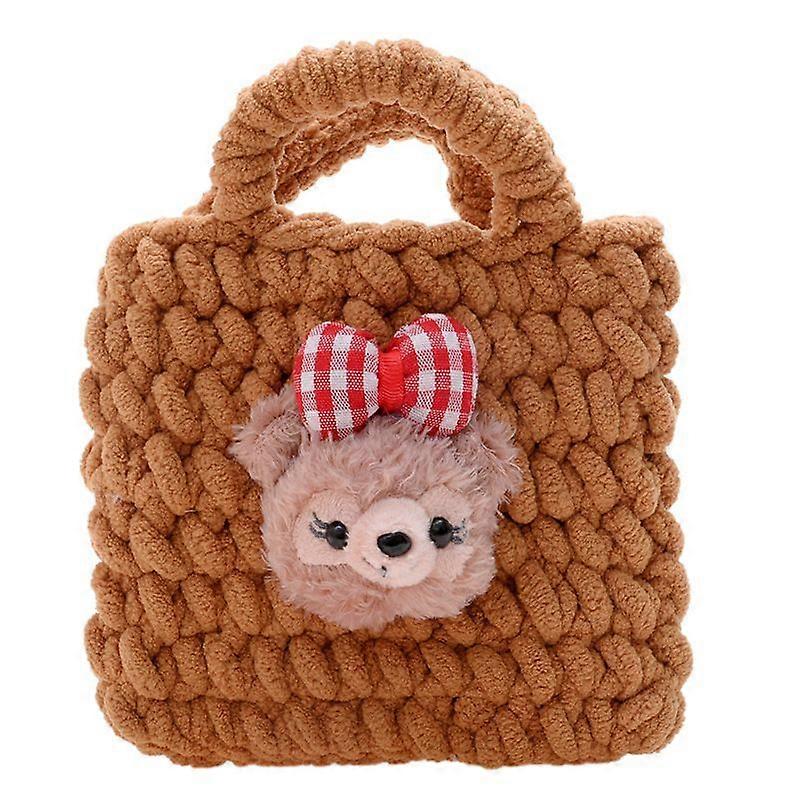 Ice Wire Knitting Craft Plush Children's Bag(#3)