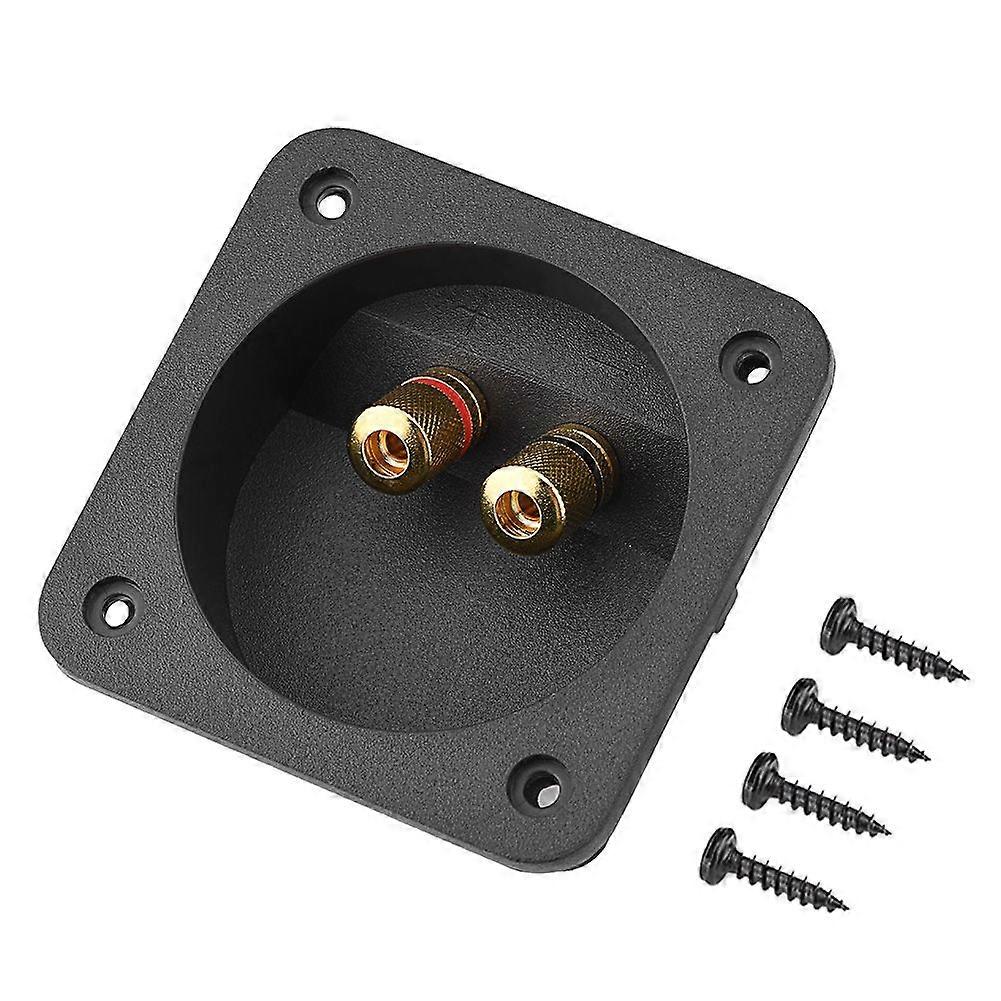 Speakers Terminal Box Shell 2 Copper Binding Post Wire Cable Connector Acoustic Components