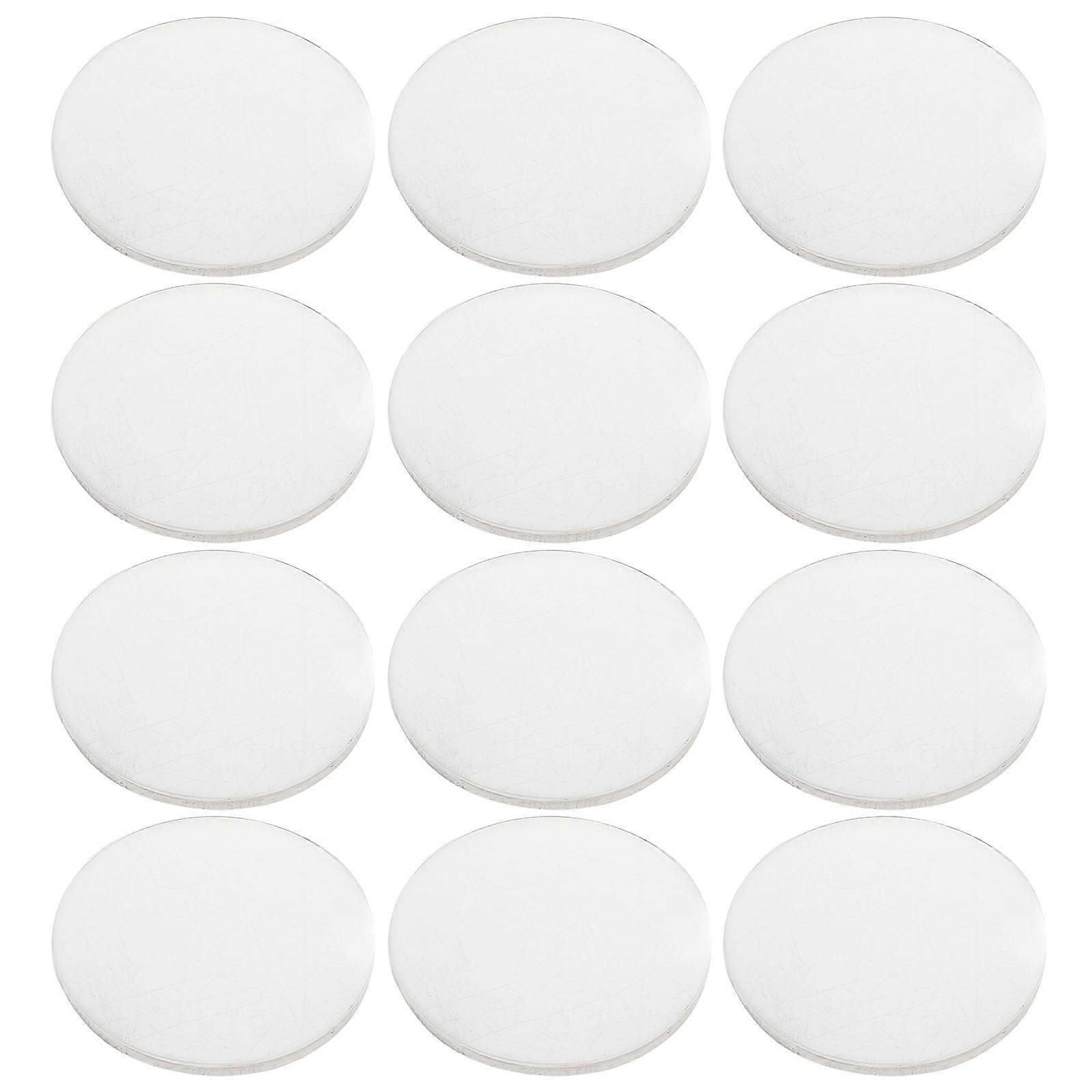 24Pcs Transparent Convex Lens for Experiment Learning and Lab Use