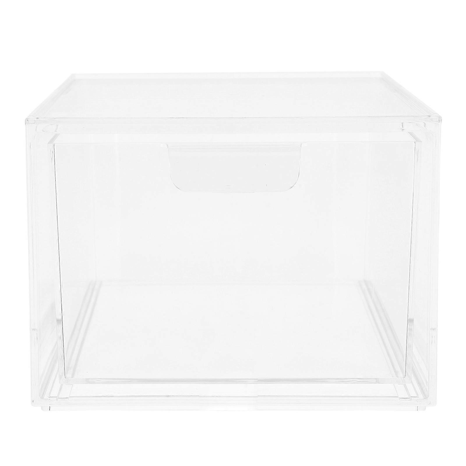 Acrylic Makeup Organizer Desktop Organizer for Storage 2Pcs Cosmetics Case