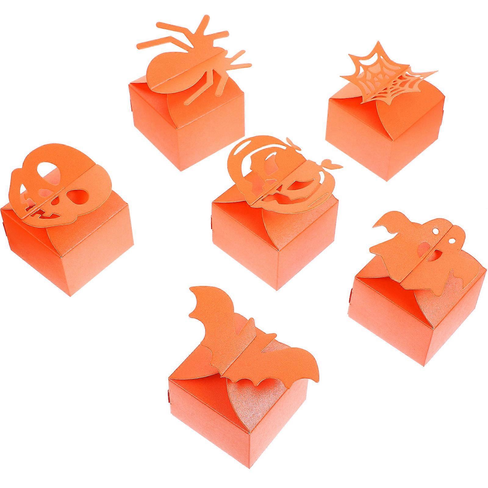 Halloween Favor Boxes Paper Treat Boxes for Packing Use 144Pcs Orange