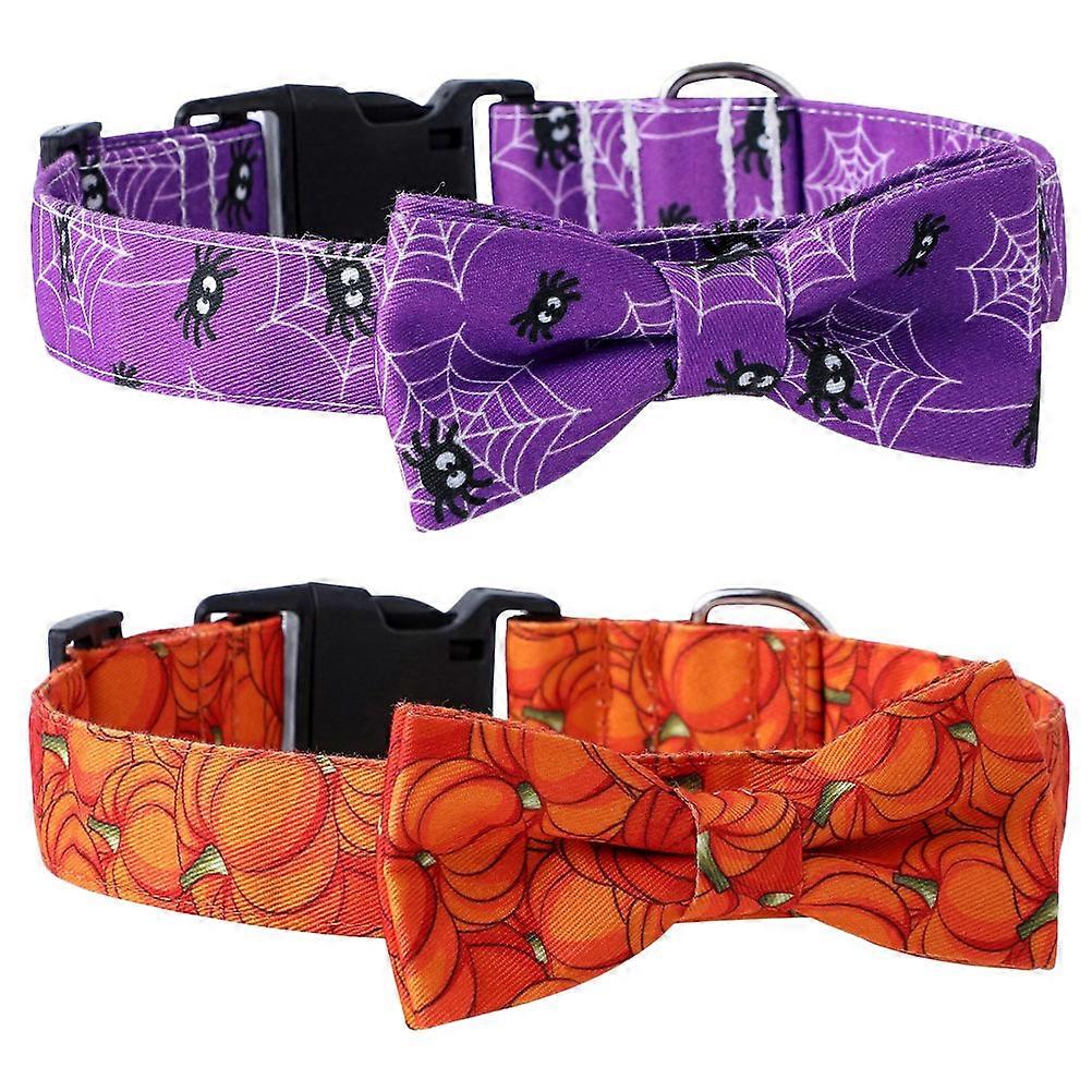 Halloween Pet Collar Adjustable Neck Collar 2Pcs with Assorted Color
