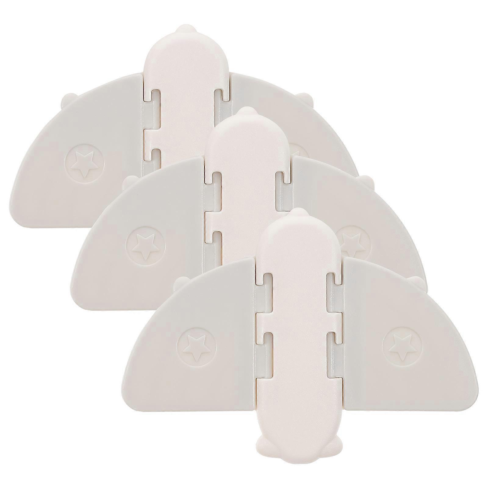 3Pcs Safety Lock Sliding Door Locks for Child Proof Window Use White