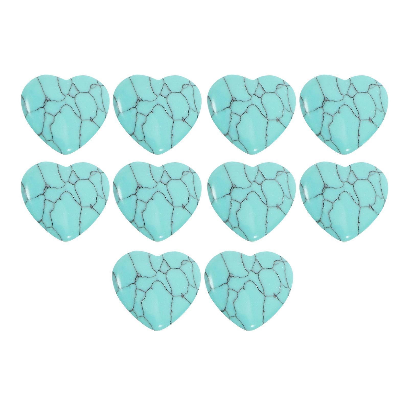 Decorative Heart Shaped Turquoise Stones 40 Pcs Ideal For Craft Enthusiasts And Gift Giving Beautiful Green Accents
