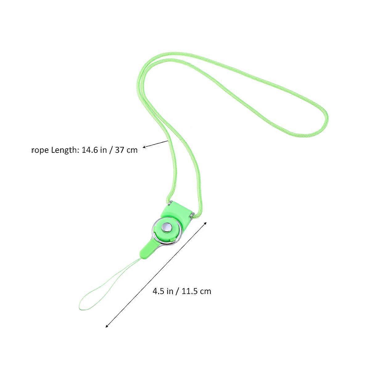 Detachable Phone Shell Rope Dual Use Lanyard for Hanging 2Pcs Green