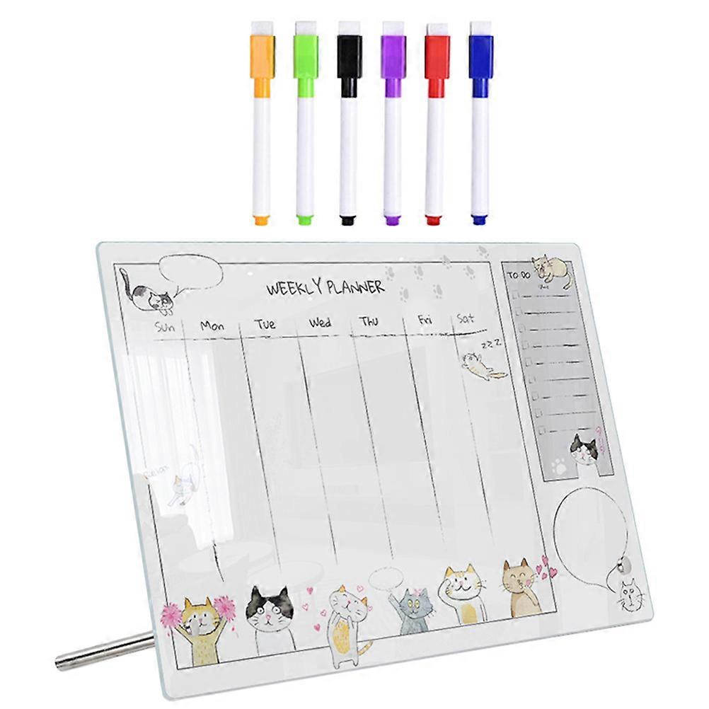 Cartoon Acrylic Memo Board for Writing 4Sets Transparent Multi-Functional Boards