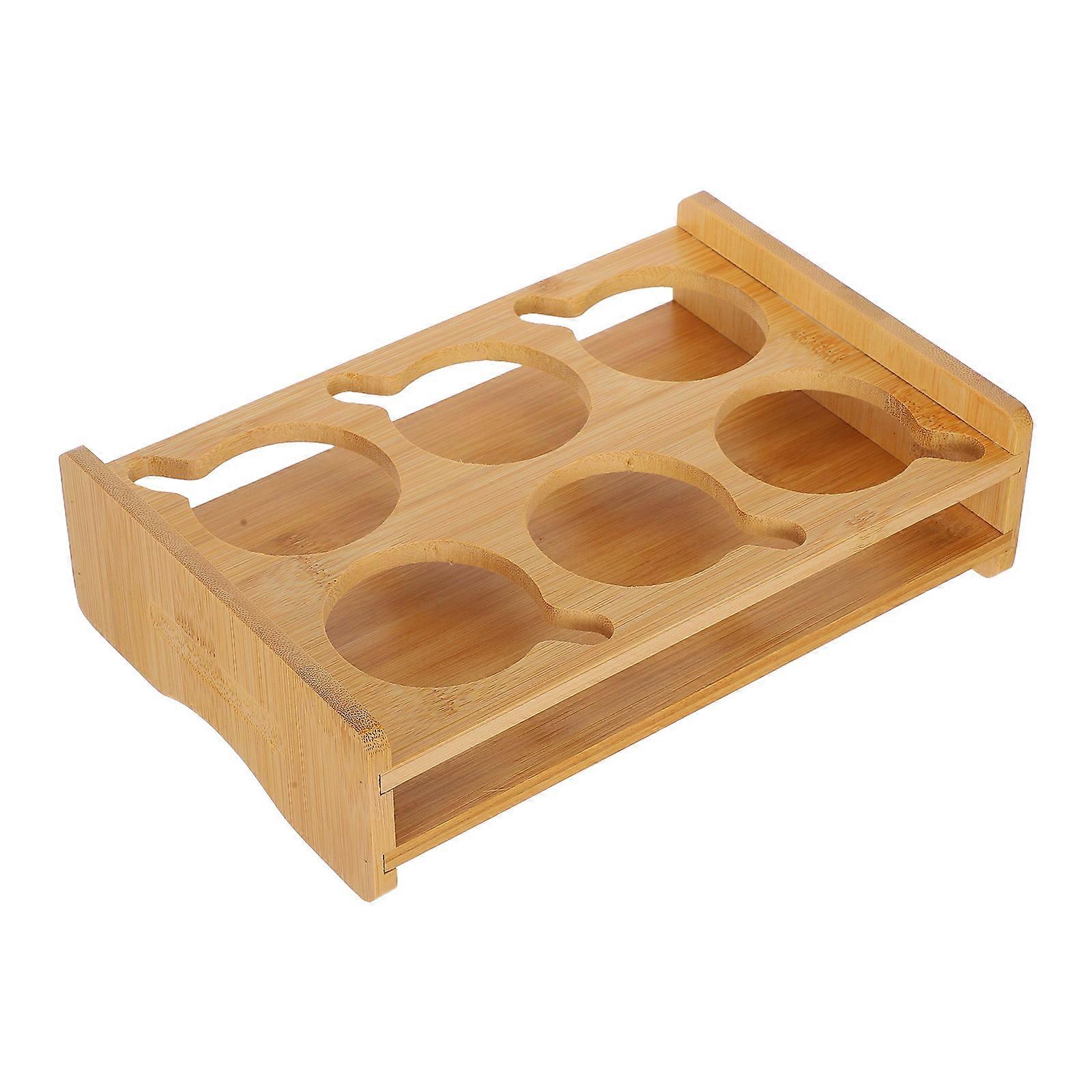 Rectangular Organizer Tray With Bamboo Material For Gatherings Space Saving 2Pcs