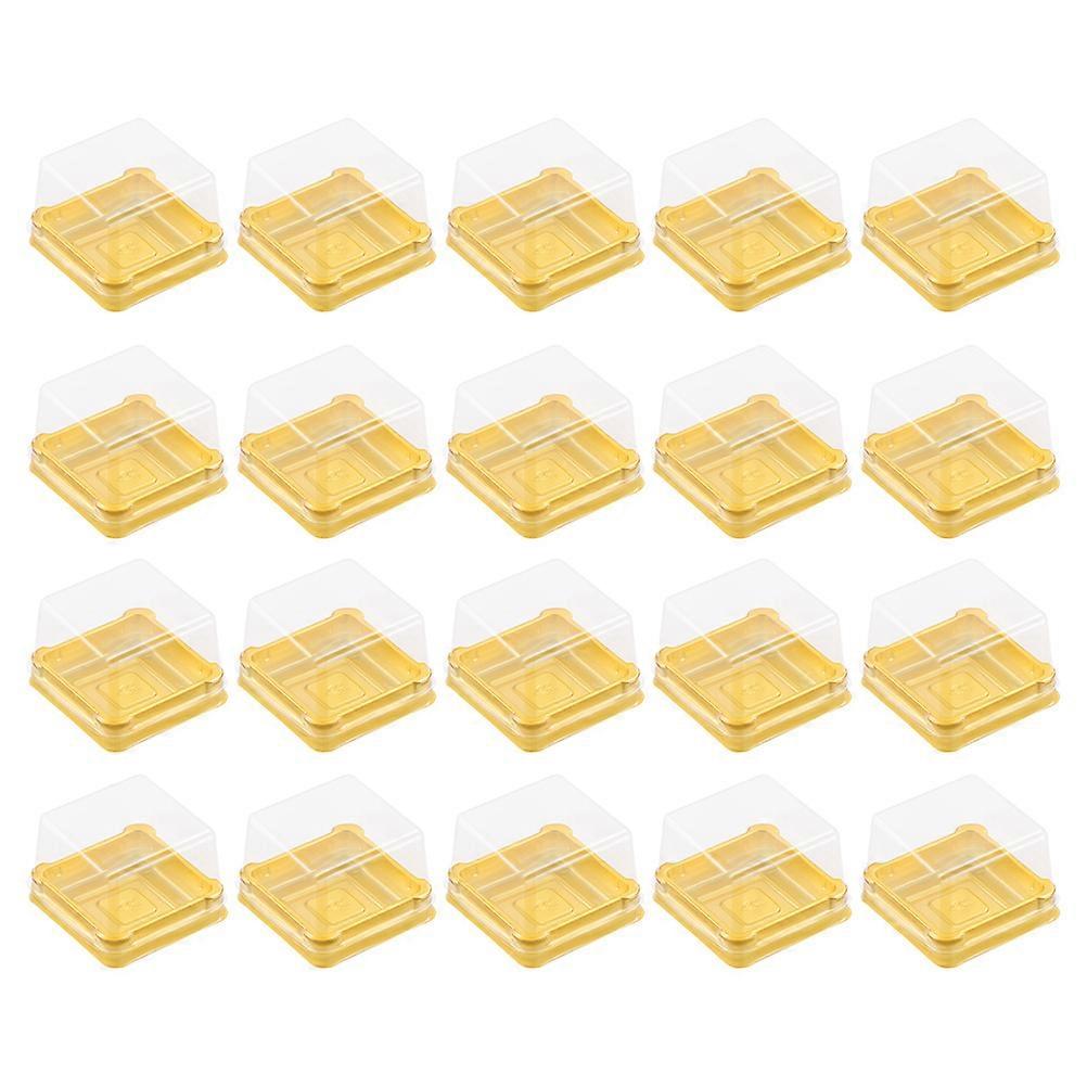 Dessert Plastic Trays Egg-Yolk Puff Packing Boxes for Storage 150Pcs