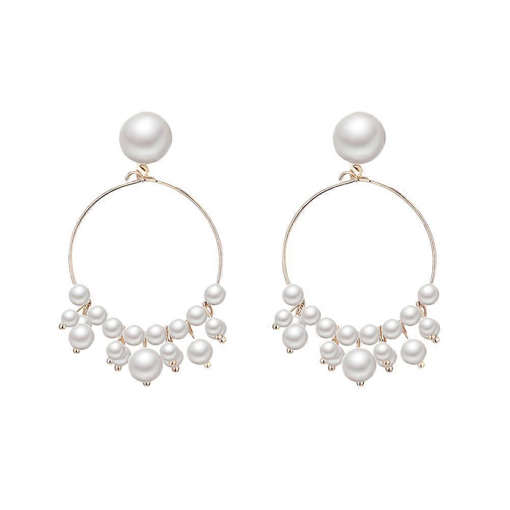 Ear Pins Hollow Geometry Circle Stud Earrings for Decor 3Pairs