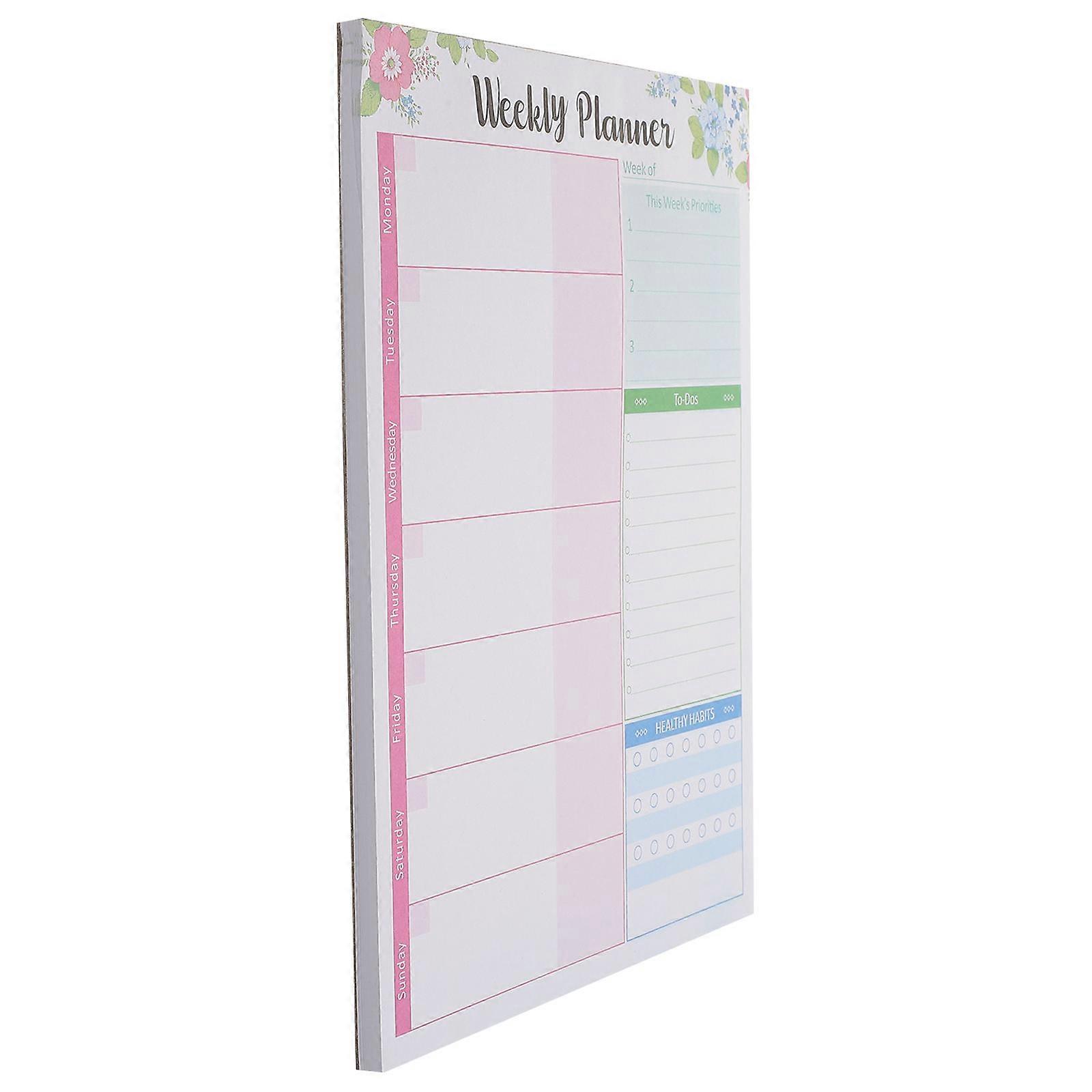 Weekly Notepad Simple Design Ideal For Everyday Use 25.3X19.2CM Organizing Work 1Pcs