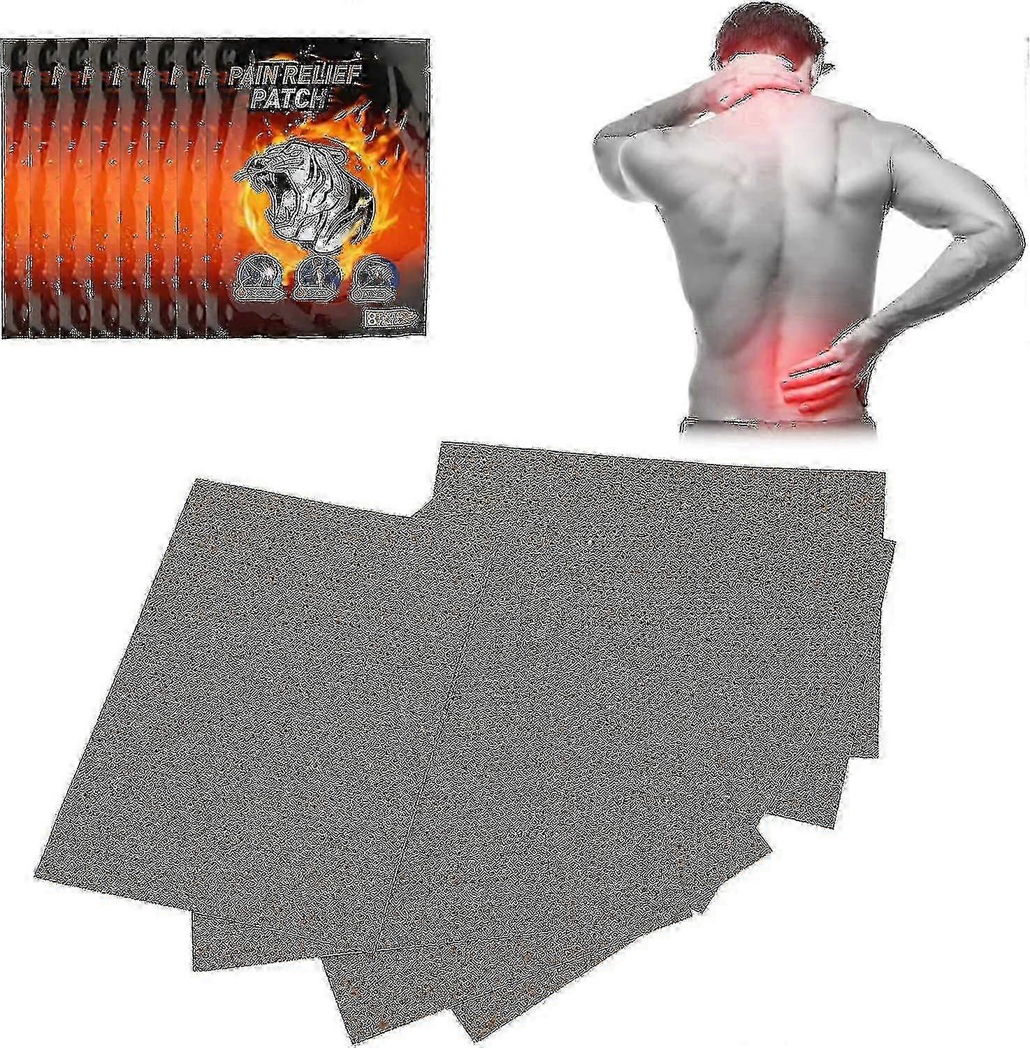 80 pz Tiger Patches, Cinese Red Tiger Back Patch Ultra Forza Patch di Calore per Muscolo Articolazione del Ginocchio Spalla Collo Dolore Tw