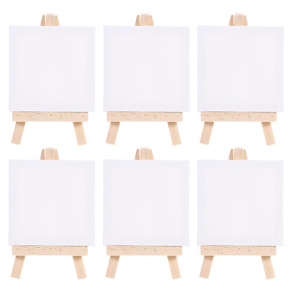 Crafted DIY Mini Easels Canvas Stand for Painting 24Sets for Kids Use