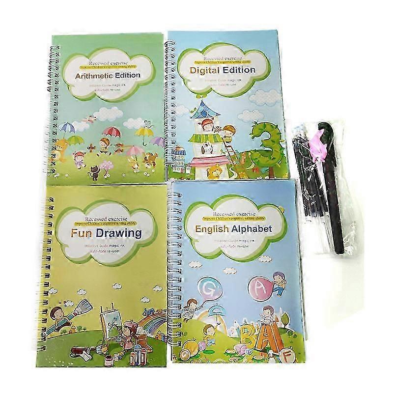 Magic Practice Copybook English Tracing Grooves Design Baby Writing Drawing Book