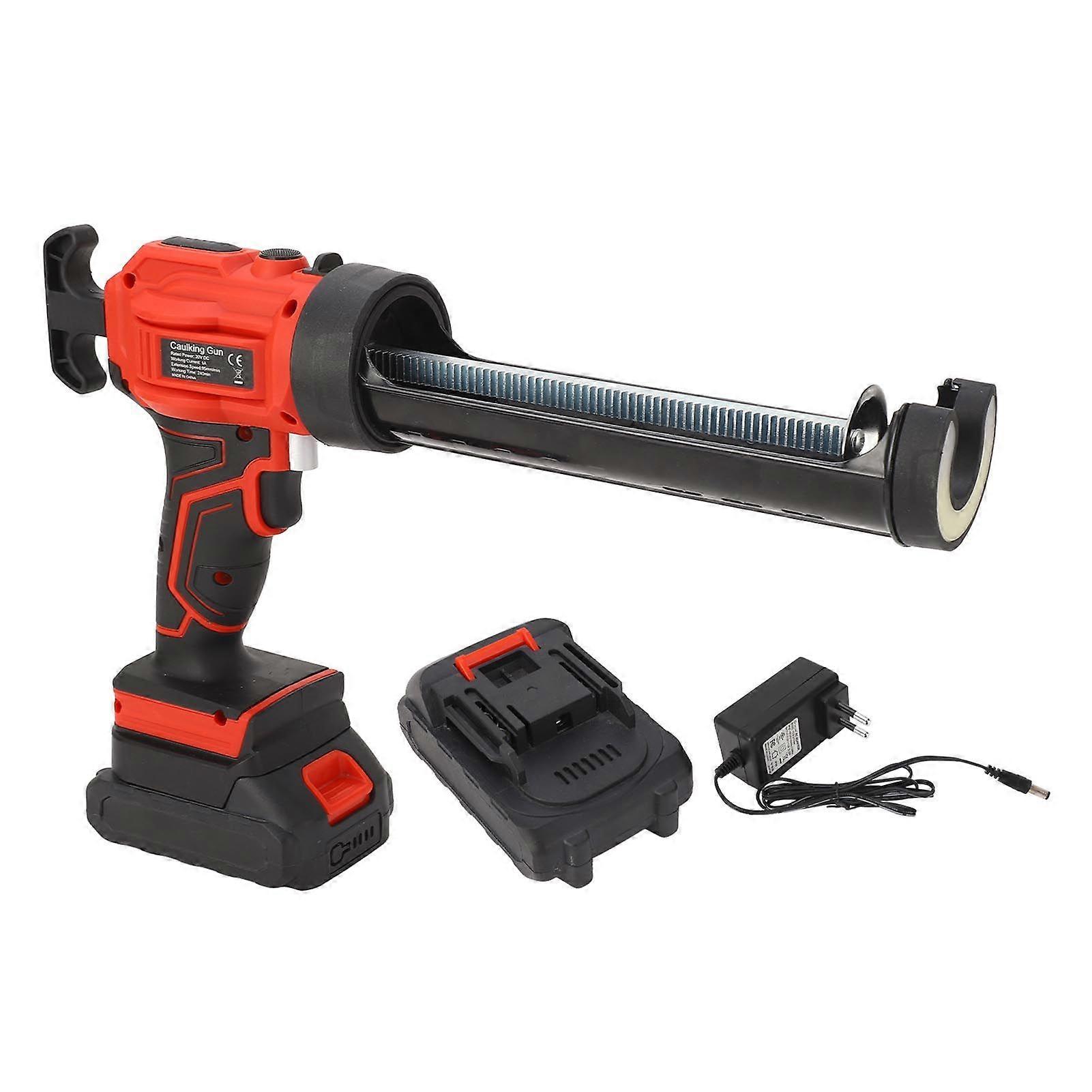 Cordless Caulking Gun 4 Level Speed 300ml Rechargeable Sealant Caulk Gun With LED Light for Sealing EU Plug 220240V