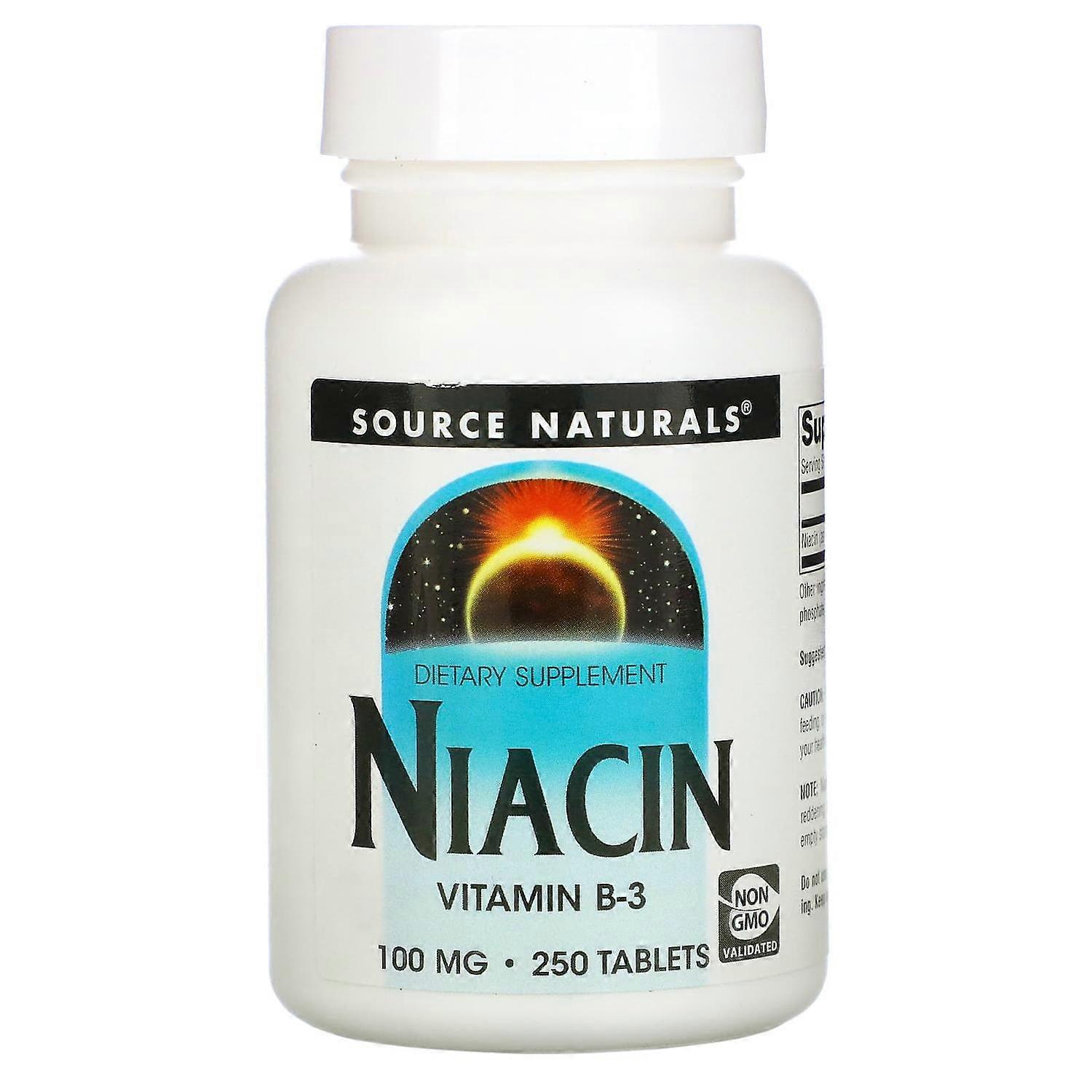 Source Naturals, Niacin, 100 mg, 250 Tablets