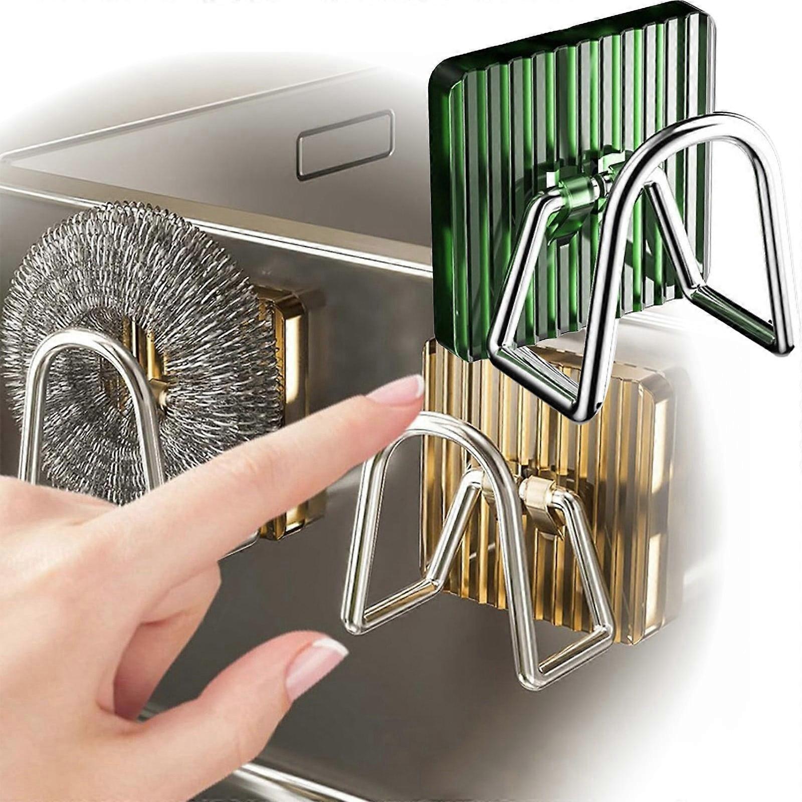 Sponge Wall Shelf Kitchen Sponge Holder Hook Sponge Organizer Drain Drying Rack All Home Essentials