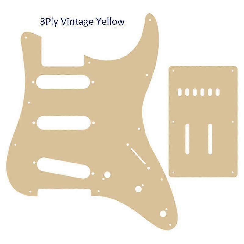 Xinyue Custom Guitar Parts - For Applause Pickguard Stra SSS &amp; Back Plate Scratch Many Colors 26s