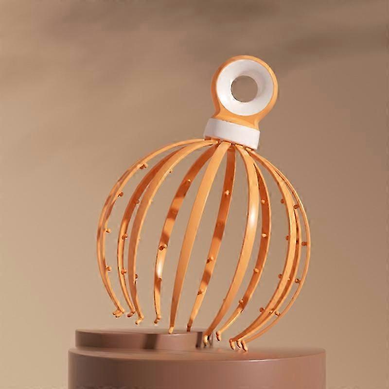 D18 Head Massager Relax Scalp Meridian Massager, Style: 12 Claw (Yellow)