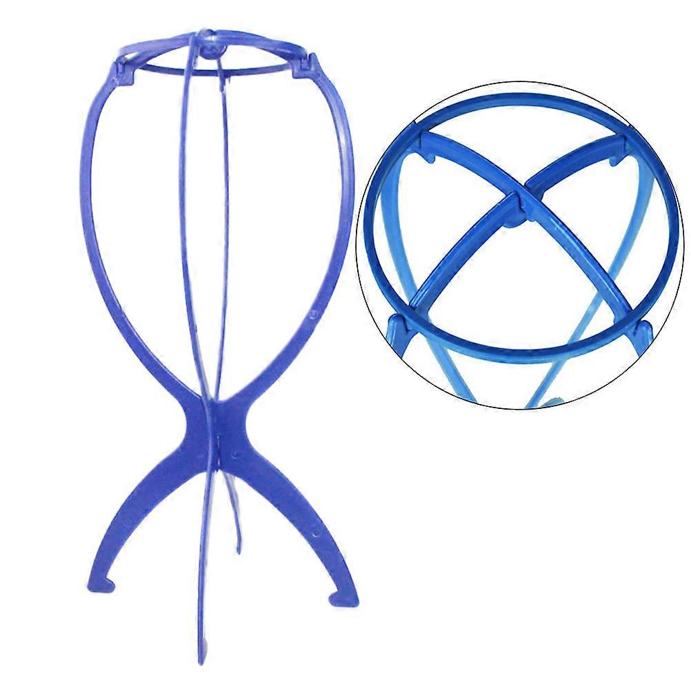 1Pcs Blue Wig Hanger Stand for Wig Support Folding Display Holder