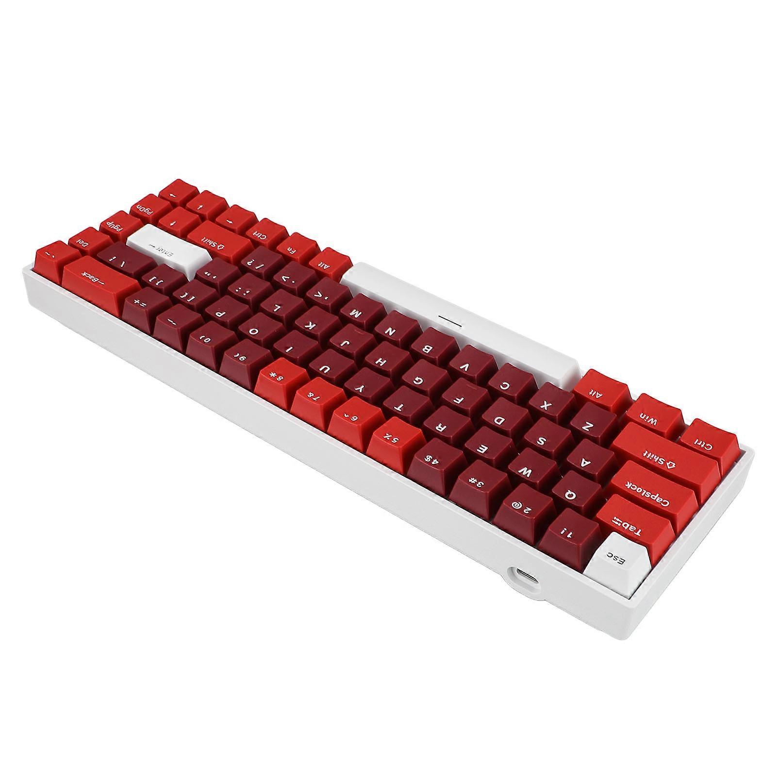 68 Key Mechanical Keyboard 60 Percent Blue Switch RGB Backlit Hot Swappable Ergonomic USB C Wired Keyboard 