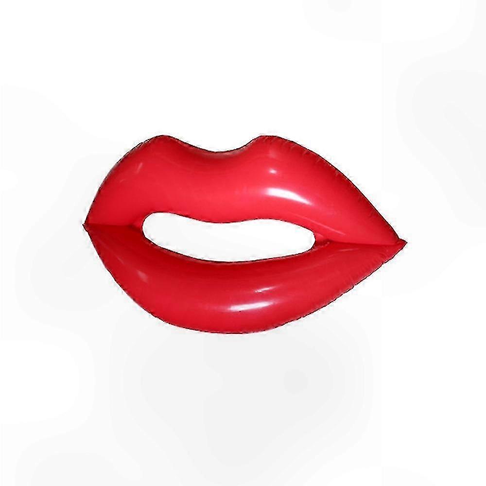 Red Lips Design Inflatable Pool Float for Water Relaxation and Fun