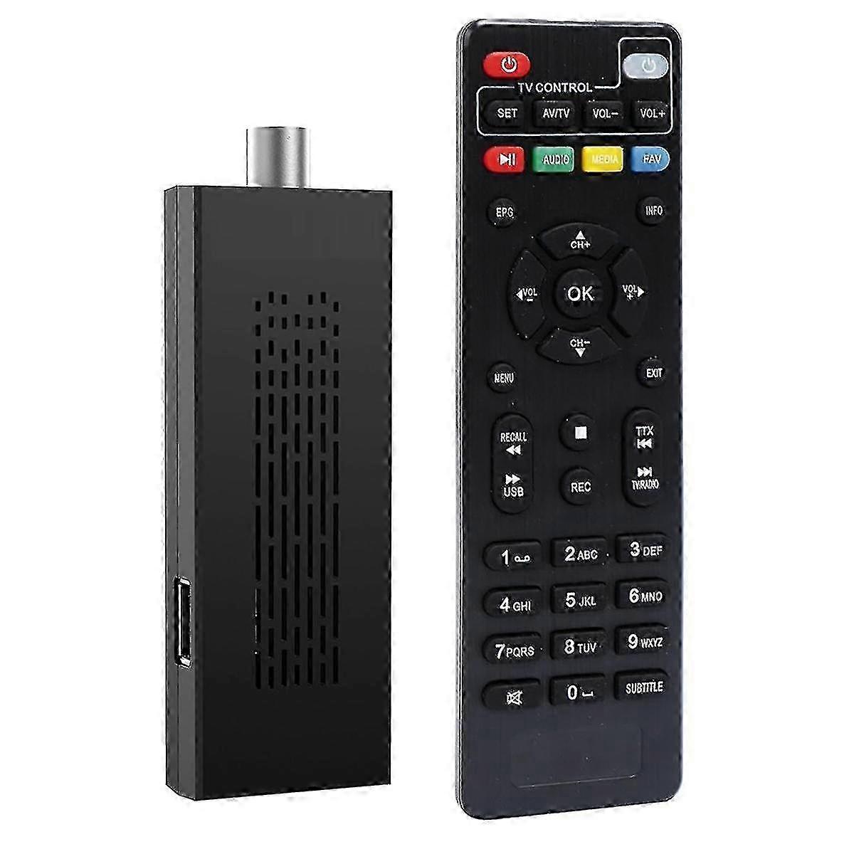 Digital Converter Box, ATSC TV Tuner Hidden Behind TV,TV Recording&Playback,TV Tuner+1080P/AV Output EU Plug 25-26