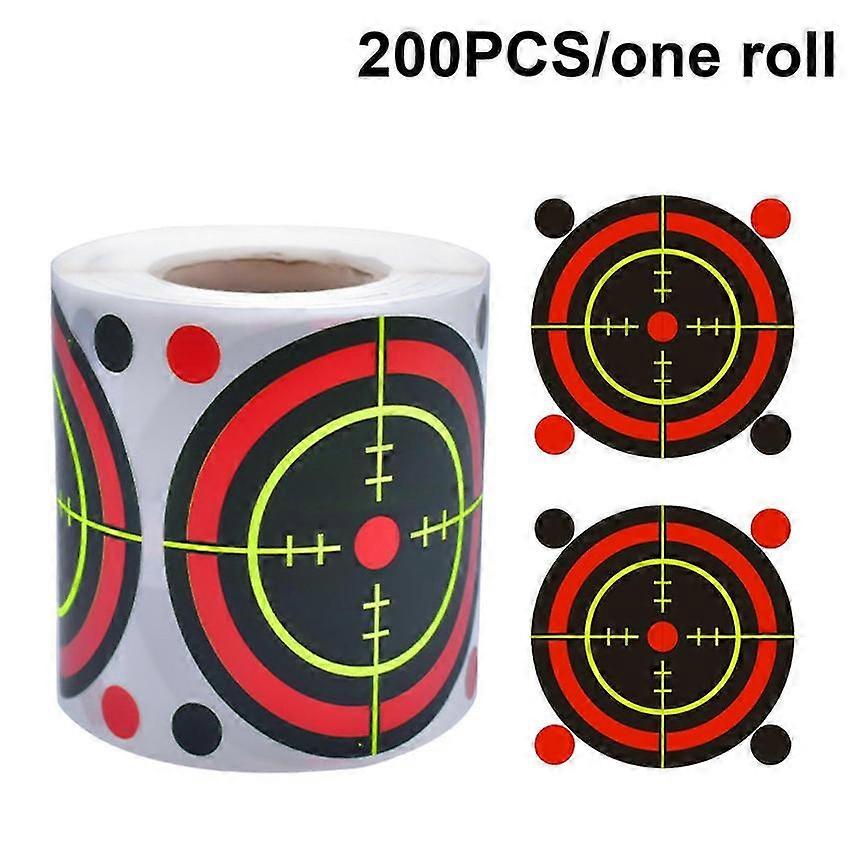 Shooting Range Targets Stickers 200pcs Roll Fluorescent Splatter Marksmanship